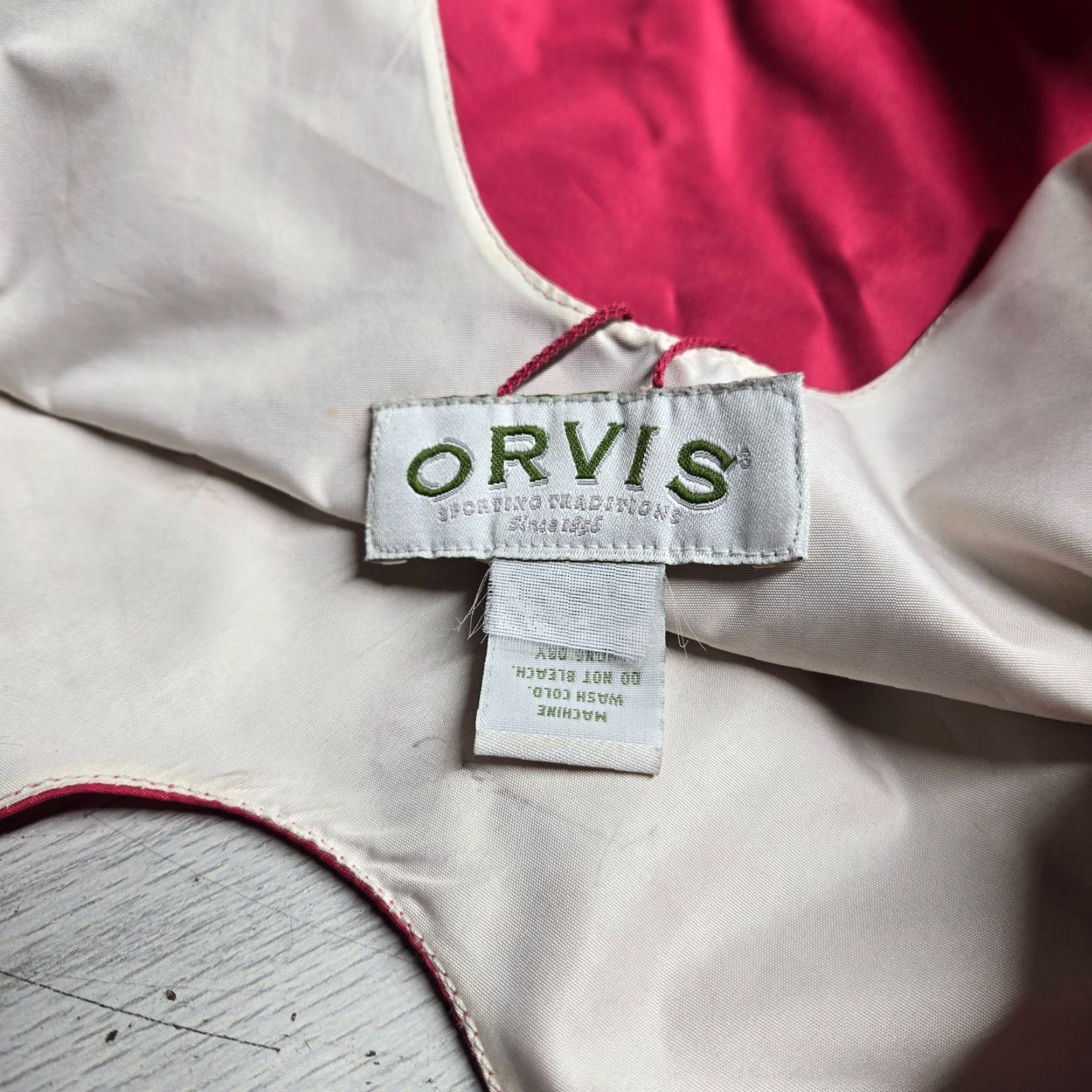 Orvis Orvis Tote Bag Pink Reversable Beach Nautical Coastal Boating Women Canvas Handbag Pink Nautical Beach Tote Bag Womens Orvis Bag Size ONE SIZE - 3 Thumbnail