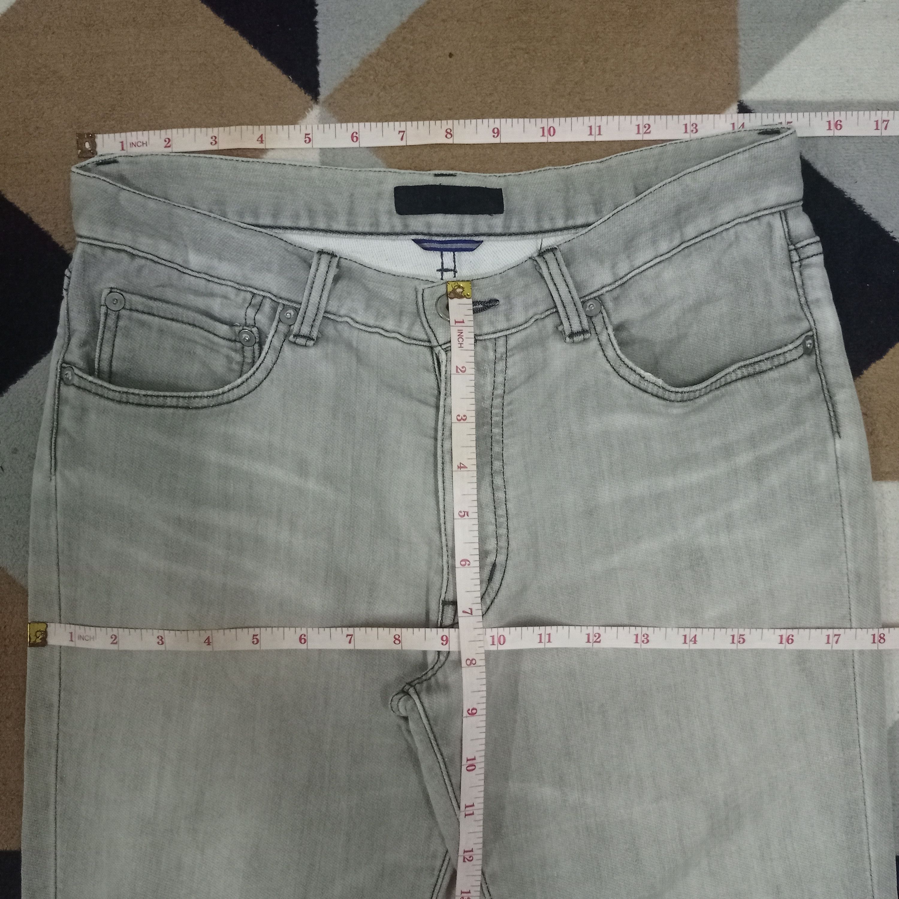 Carpe Diem × junhashimoto × wjk Vintage Japan Junhashimoto Distressed Faded Grey Jeans 30x33 Size US 30 / EU 46 - 9 Thumbnail