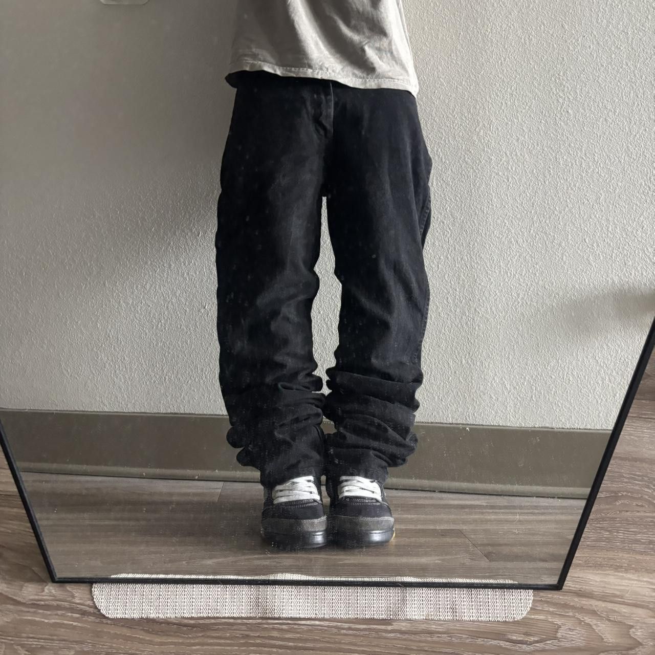 Crazy Vintage Y2K/2000s Solid Black Grunge Essential Denim Jeans 