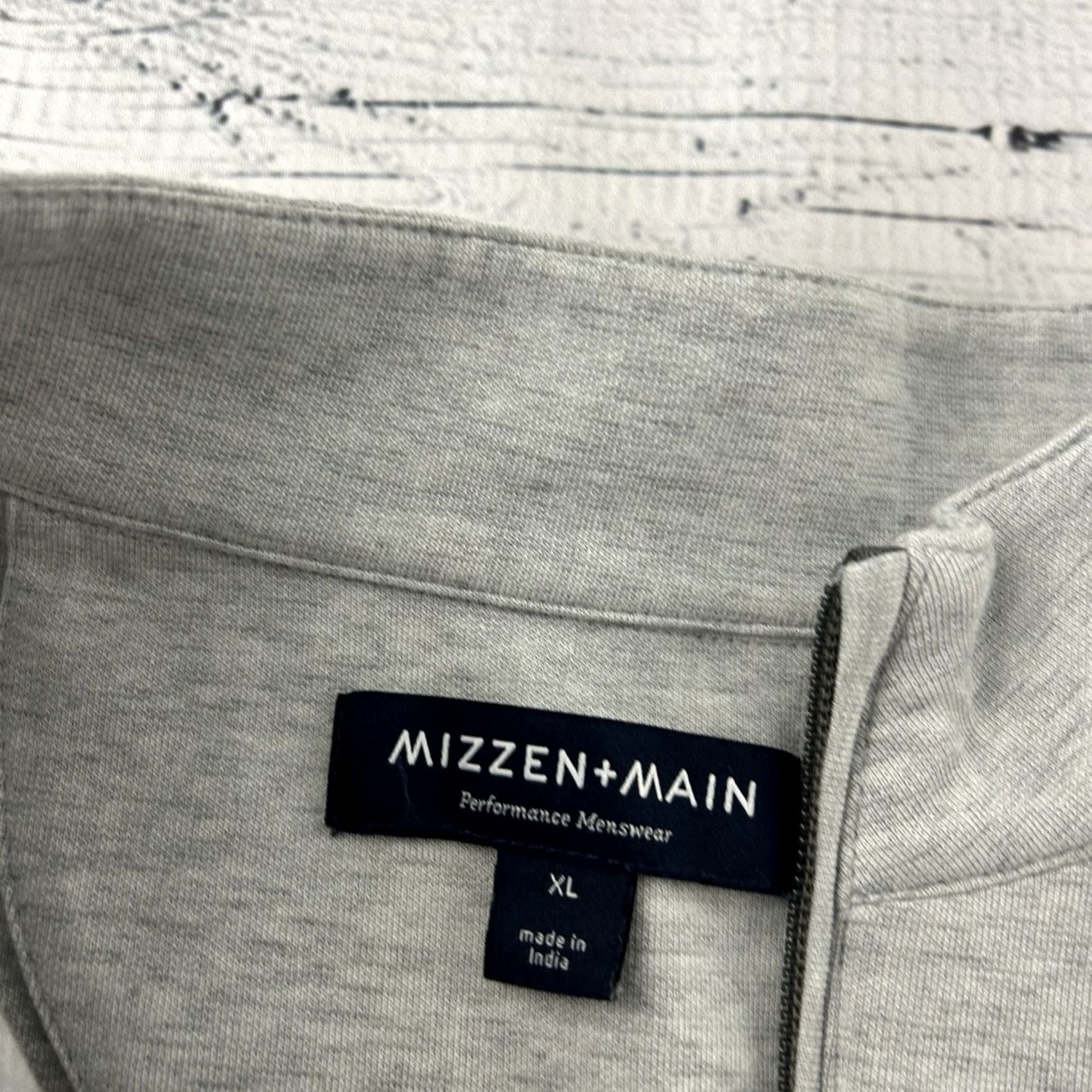 Mizzen+Main Mizzen + Main Pullover Sweater 1/4 Zip XL Men Gray Shirt Size US XL / EU 56 / 4 - 2 Thumbnail