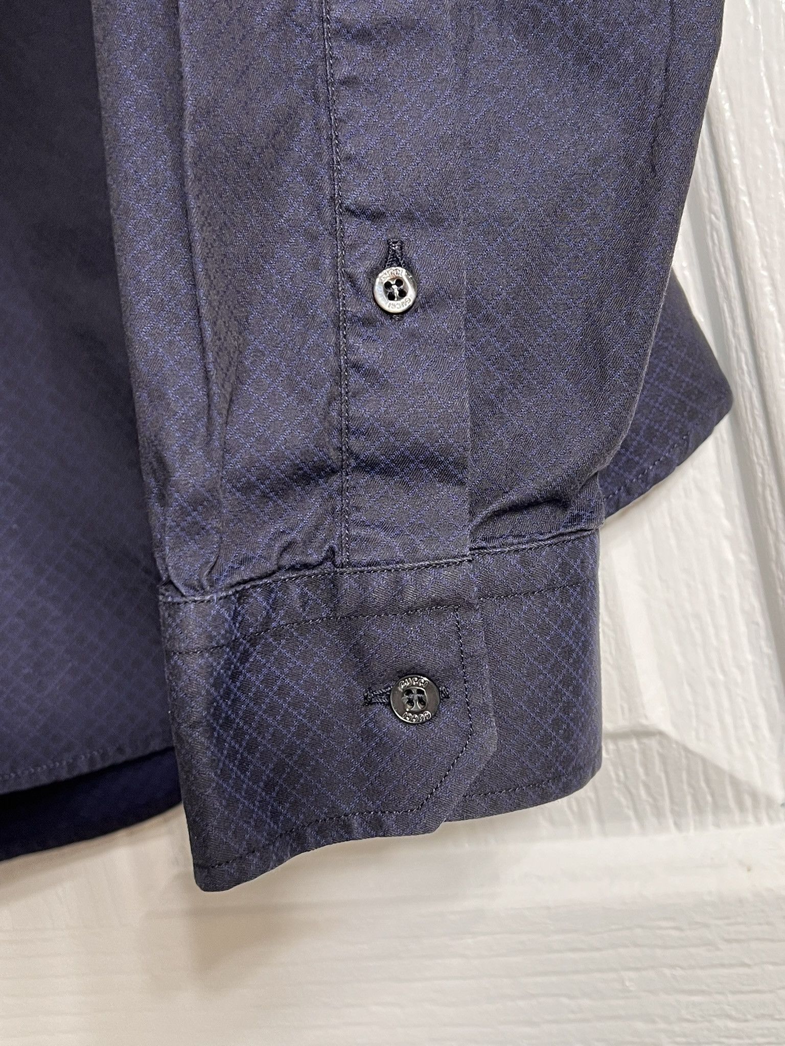 gucci blue dress shirt New $750 Gucci Men's Short Sleeve Dress Shirt Blue Size L Italy –  BAYSUPERSTORE main image 0