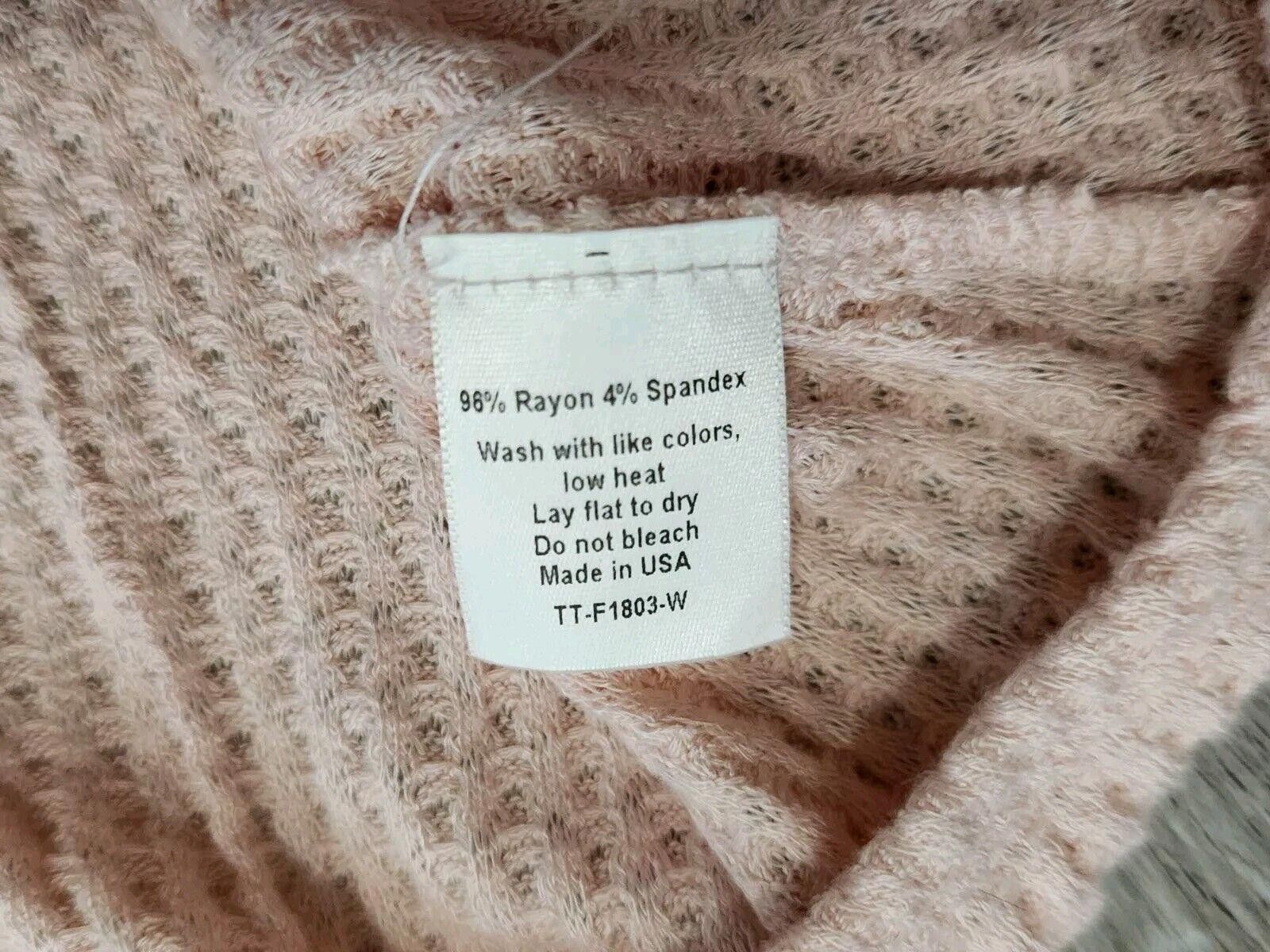 Designer Pure And Good Anthropoligie Top Small Waffle Knit Pink V Size S / US 4 / IT 40 - 4 Thumbnail
