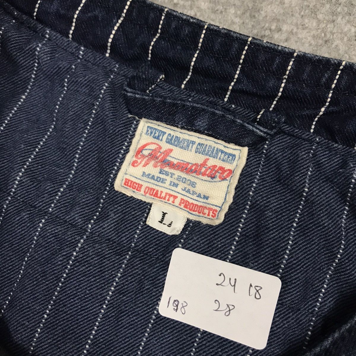 Indigo × Japanese Brand × Momotaro Jeans OG MOMOTARO DENIM INDIGO BASEBALL DESIGN BUTTON UP SHIRT Size US L / EU 52-54 / 3 - 10 Thumbnail