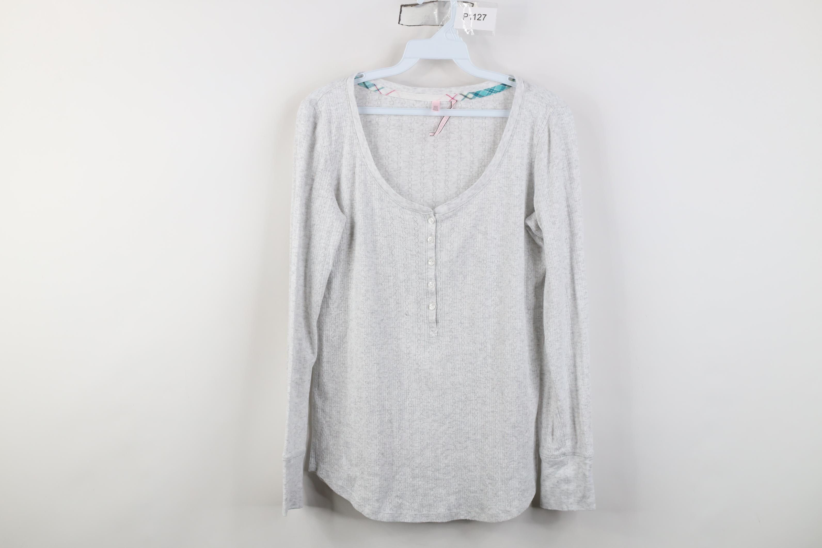 Victoria's Secret Vintage Y2K Victoria's Secret Thermal Knit Henley T-Shirt Size M / US 6-8 / IT 42-44 - 1 Thumbnail