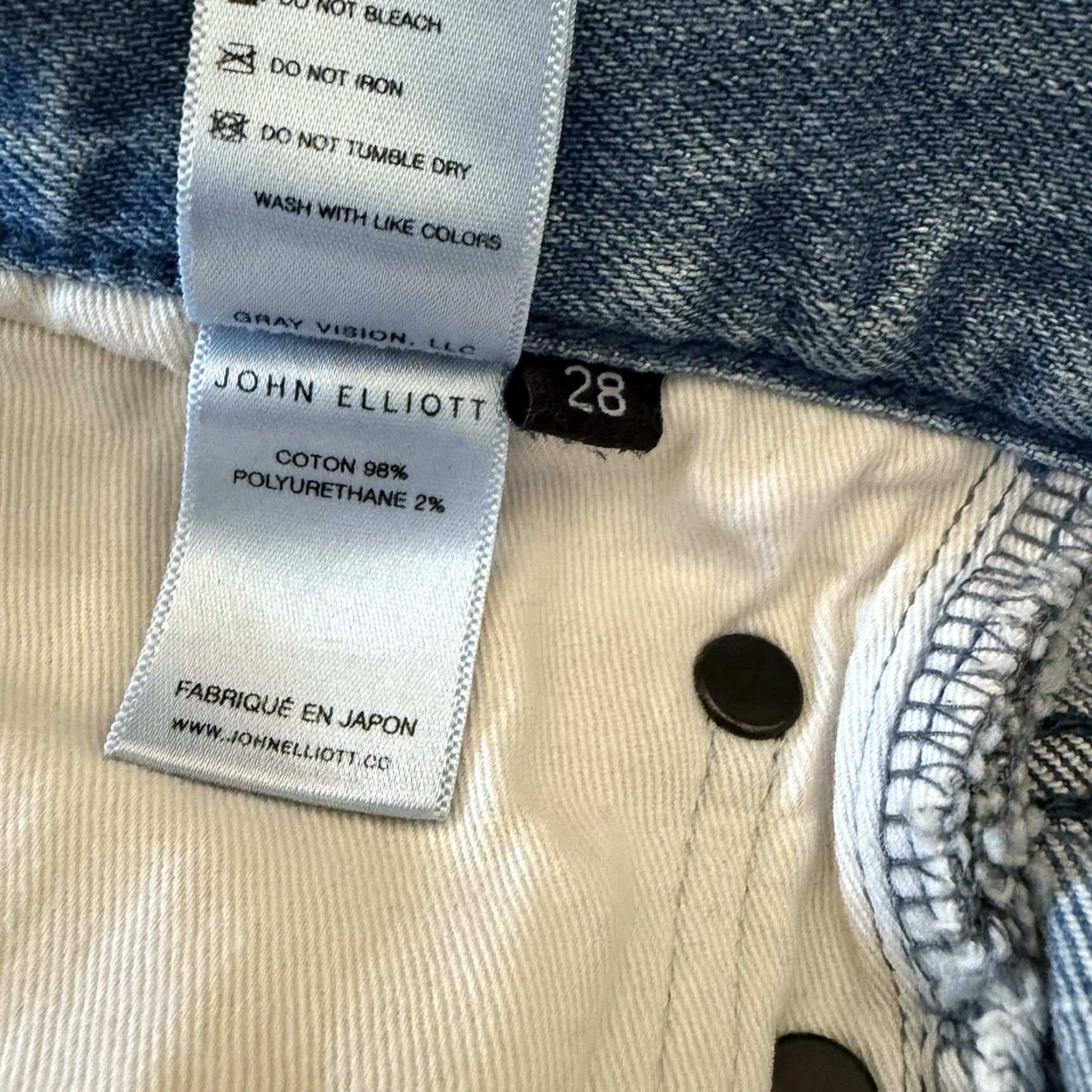John Elliott John Elliott Denim The Daze Slim Jeans Coast 2 Size 28 Jeans Men Blue 98% Cotton 2% Polyurethane Slimming Button Fly 5-pocket Coast 2 Style Skinny"} Size US 28 / EU 44 - 7 Thumbnail