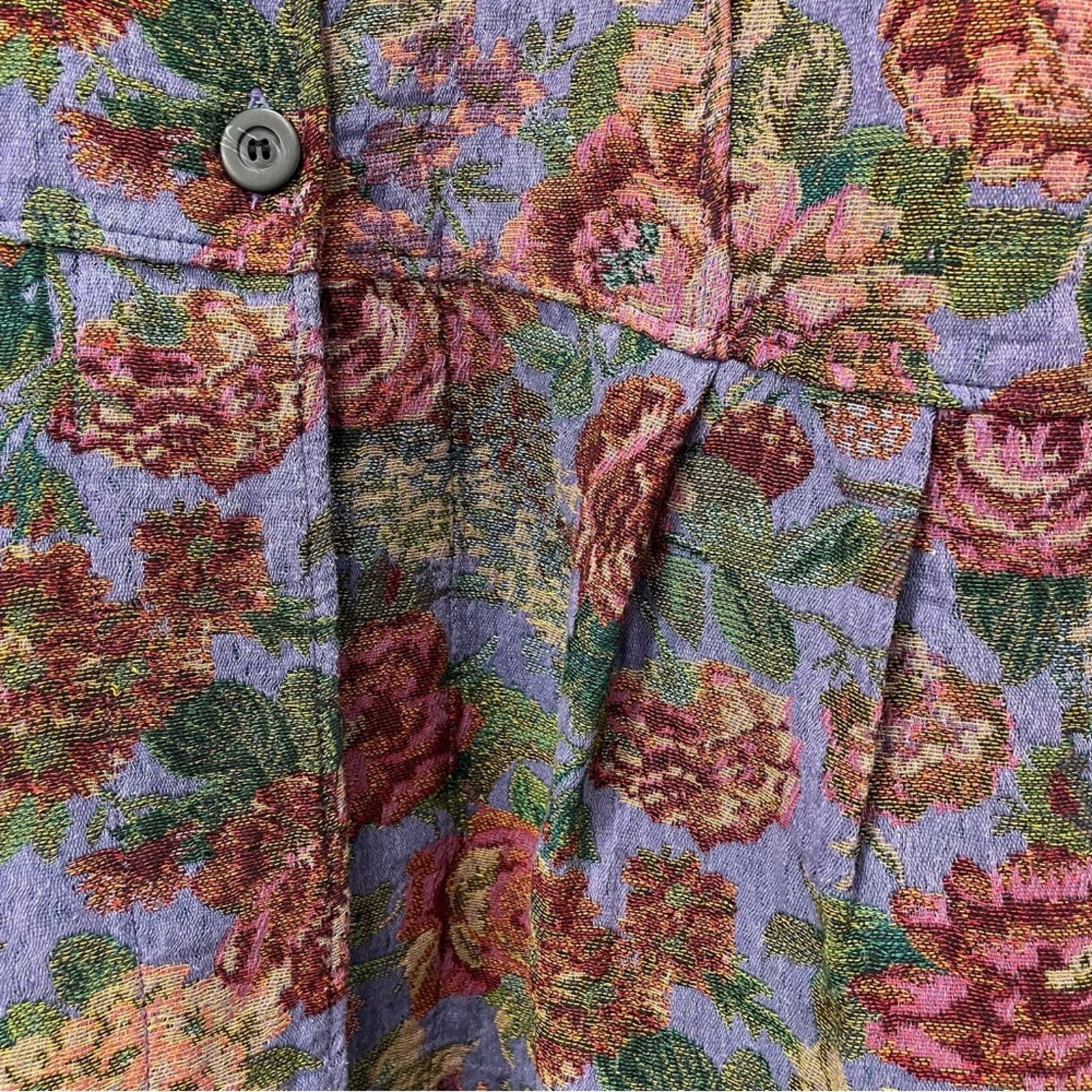Other Vintage Handcrafted Floral Tapestry Jacket Size M / US 6-8 / IT 42-44 - 8 Thumbnail