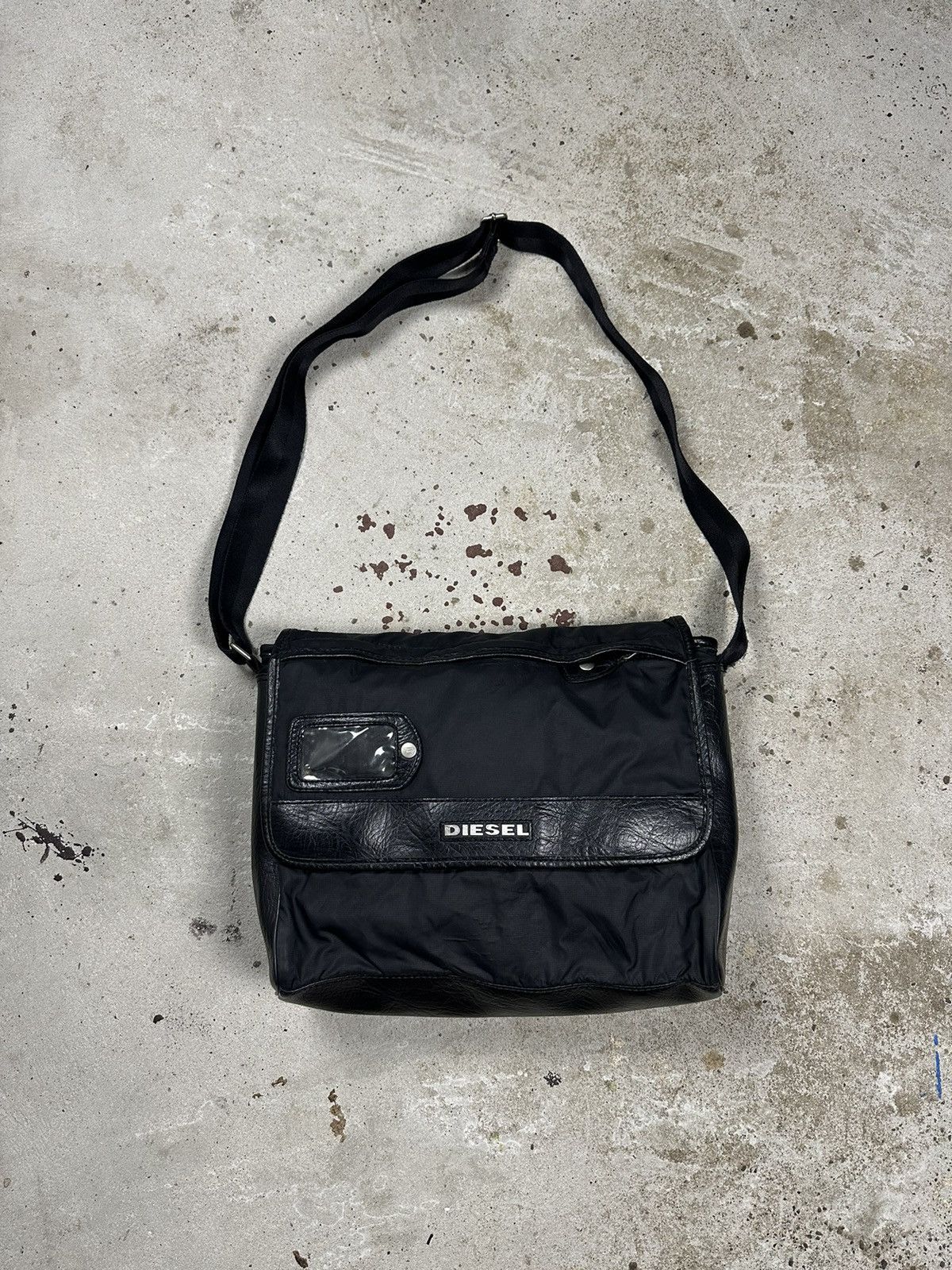 Diesel Vintage Y2K Diesel Black Shoulder Messenger Bag Size ONE SIZE - 1 Thumbnail