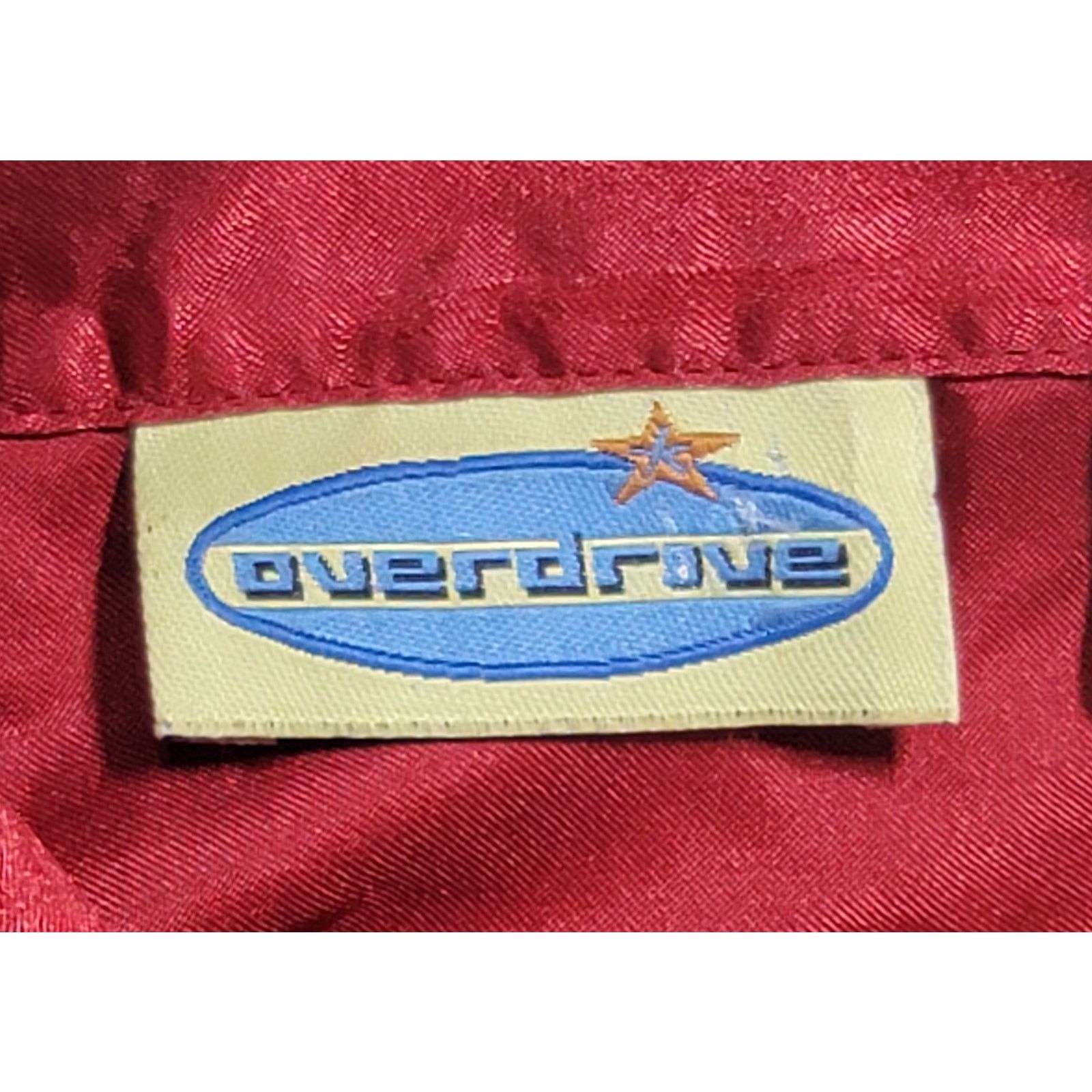 Other Overdrive Red Satin Ruched Full Zip Collard Jacket Large Size L / US 10 / IT 46 - 3 Thumbnail