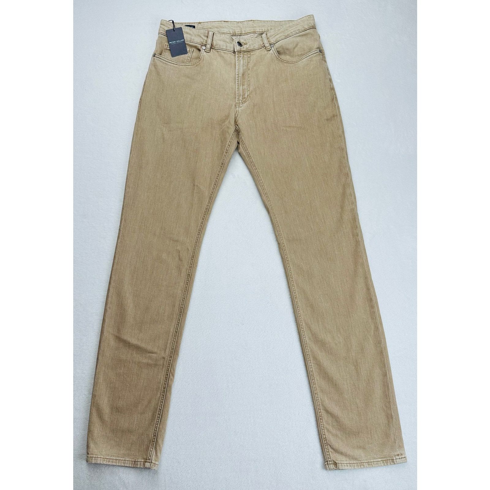 Peter Millar Peter Millar Men’s “Sand” Luxury Denim Jeans, 35 W (34x34) Size US 35 - 3 Thumbnail