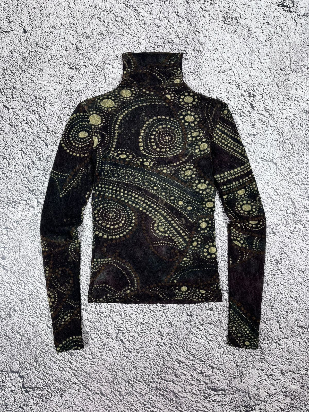plein sud Vintage Y2K Plein Sud Jeans Mesh Lace Turtleneck Top Size S / US 4 / IT 40 - 9 Thumbnail