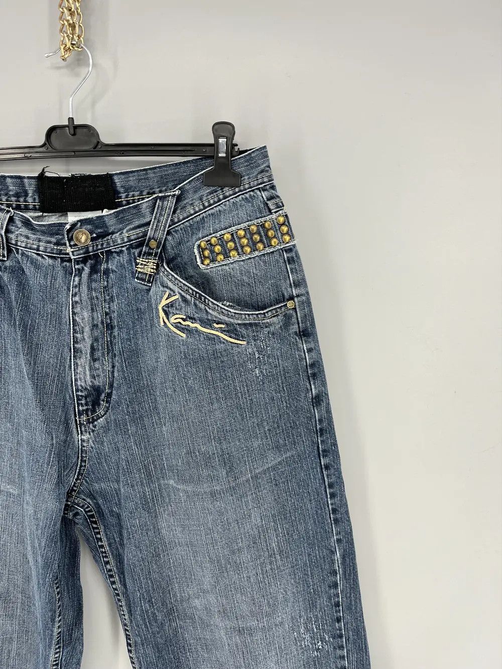Karl Kani Vintage Karl Kani Baggy Rap Jeans Rivet Stud Big Logo Size34 Size US 34 / EU 50 - 3 Thumbnail