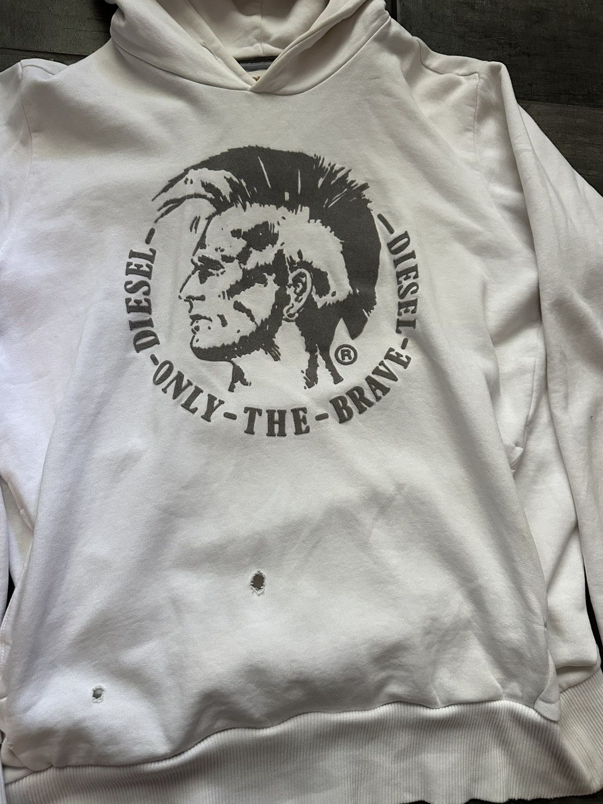 Diesel White Diesel Hoodie Size US M / EU 48-50 / 2 - 2 Thumbnail