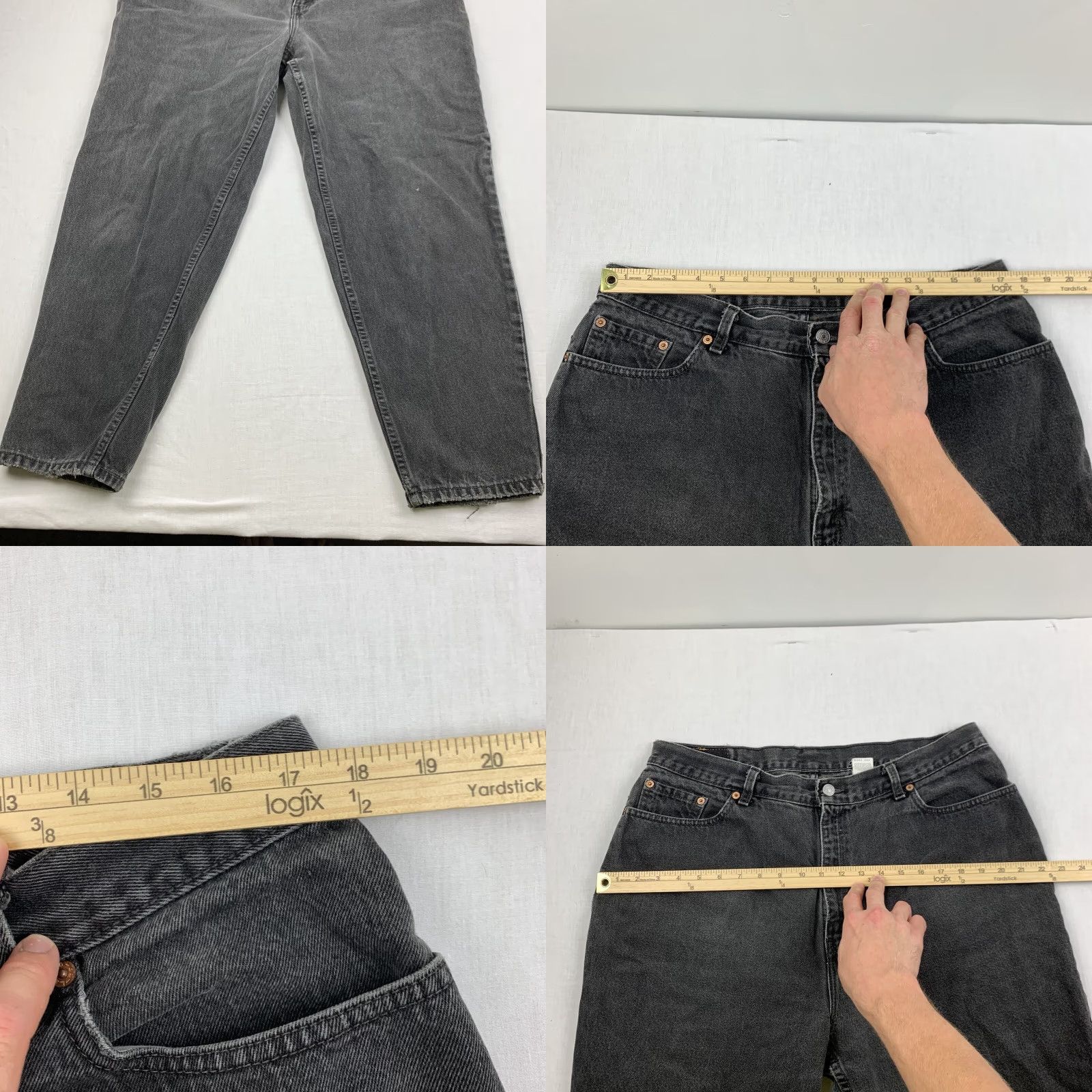 Levi's VINTAGE Levi's Jeans Main Selling Point: Levi's 550 Womens 20 Black Relaxed Tapered Leg 90s 34W 27In Inseam Mens Womens Size 34" / US 12 / IT 48 - 8 Thumbnail