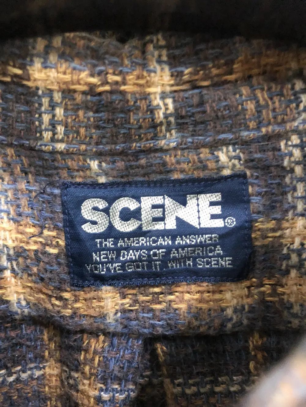 Vintage Vintage Scene Plaid Tartan Flannel shirt 👕 Size US M / EU 48-50 / 2 - 3 Thumbnail