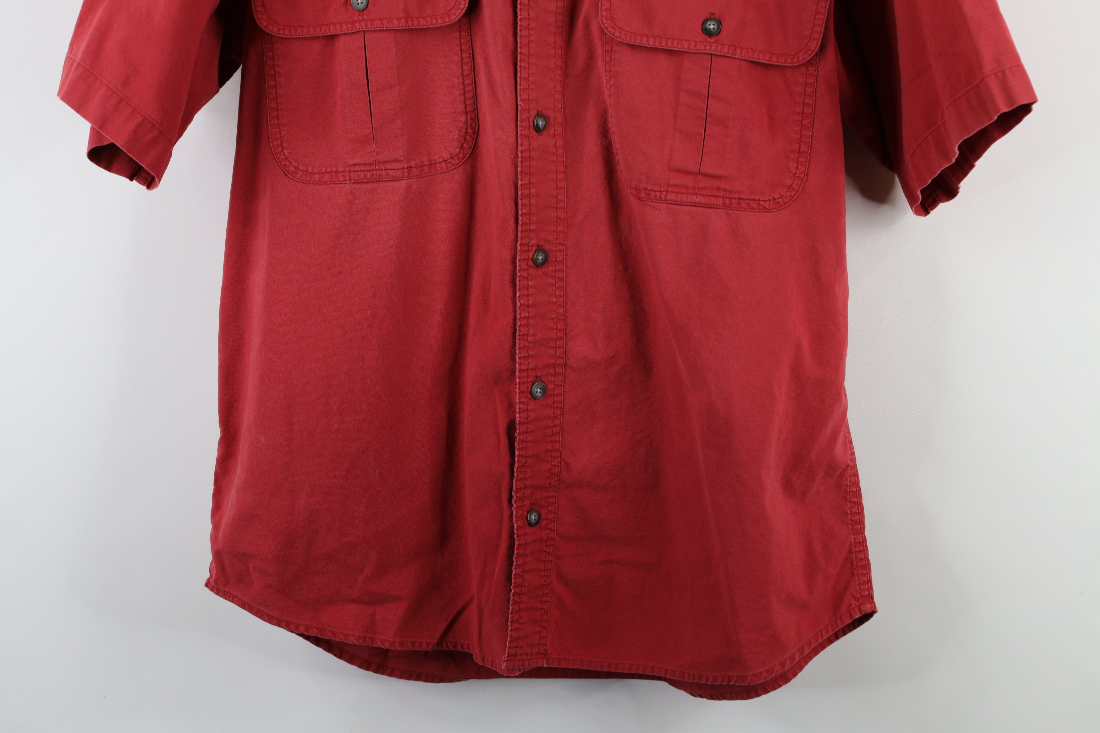 Cabelas × Vintage Vintage Cabelas Double Pocket Safari Bush Button Shirt Red Size US M / EU 48-50 / 2 - 3 Thumbnail