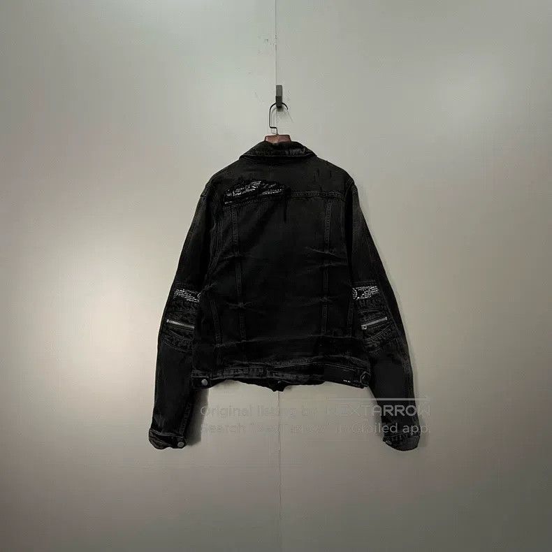 Amiri Amiri Patchwork Zipper Cashew Flower Denim Jacket Size XS / US 0-2 / IT 36-38 - 2 Thumbnail
