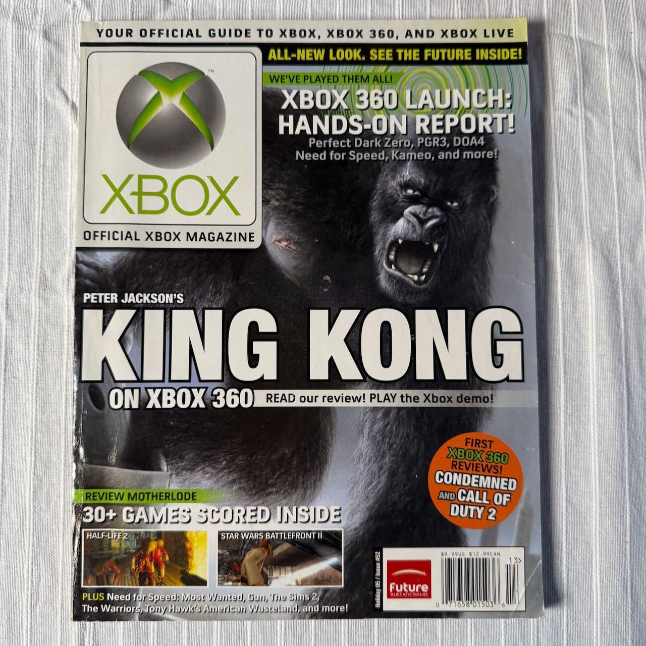 Other VTG XBOX Magazine Holiday #52 2005 King Kong 360 w/ Poster Size ONE SIZE - 1 Thumbnail
