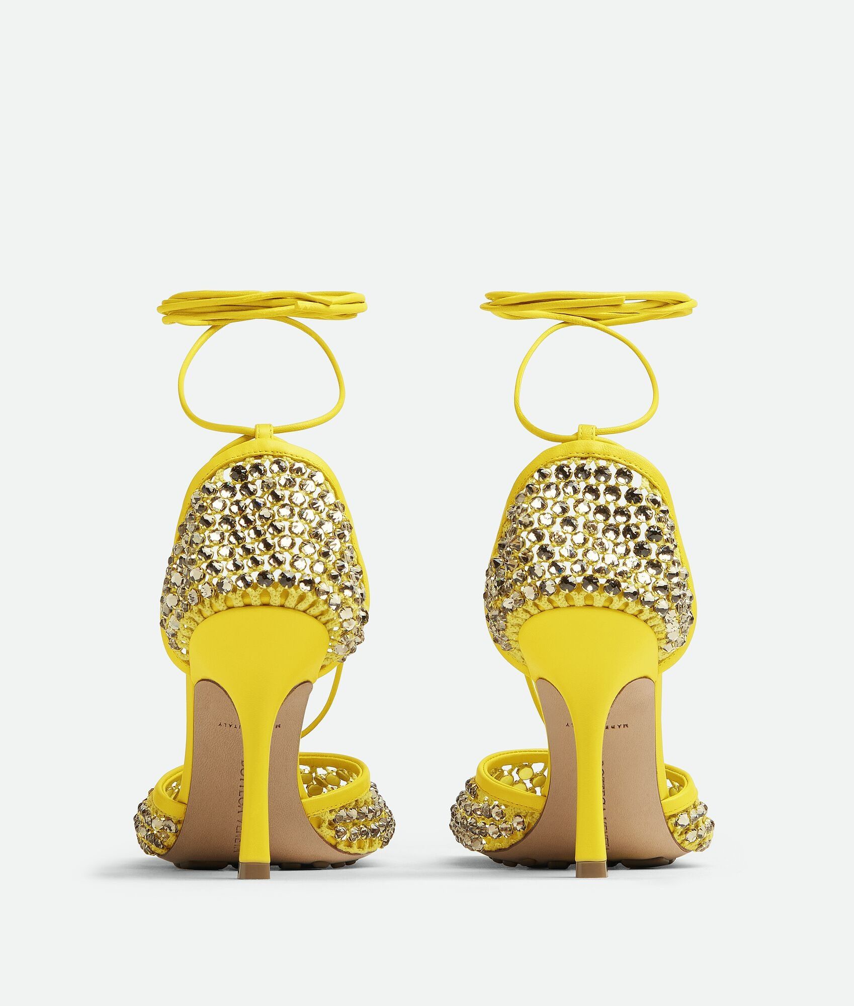 Bottega Veneta o1n1vont0924 Stretch Sandal Fabric Leather in Yellow Size US 10 / IT 40 - 3 Thumbnail