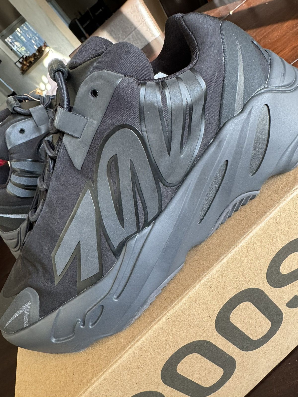 Adidas × Kanye West Adidas Yeezy Boost 700 MNVN Triple Black Size US 7.5 / EU 40-41 - 2 Thumbnail