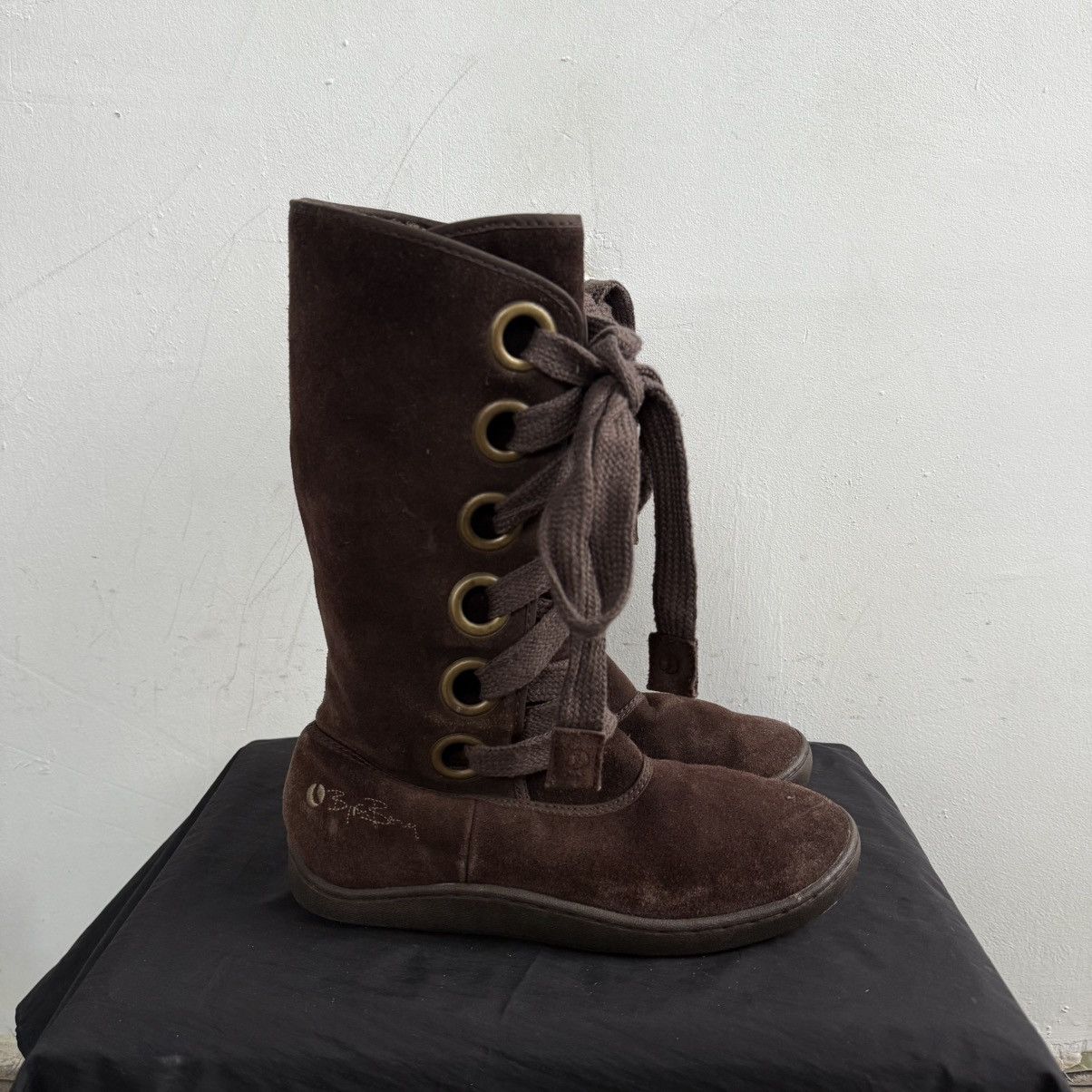 Japanese Brand Vintage Bjorn Borg Suede Brown Lace Up Boots Size US 9 / IT 39 - 1 Thumbnail