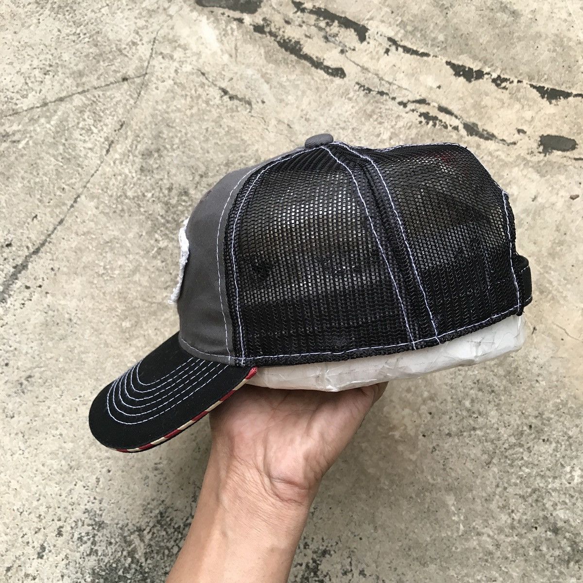 Fox Racing Patchwork BBB bikes hat with usa flag besides visor. Size ONE SIZE - 3 Thumbnail
