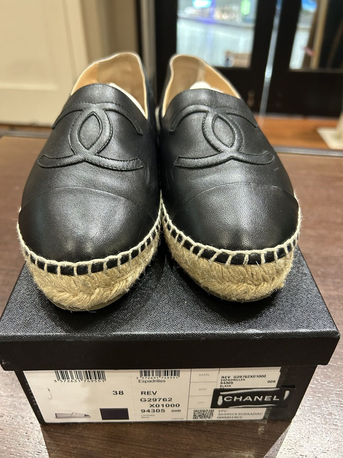 Chanel Chanel Espadrilles 'Black' Size US 8 / IT 38 - 3 Thumbnail