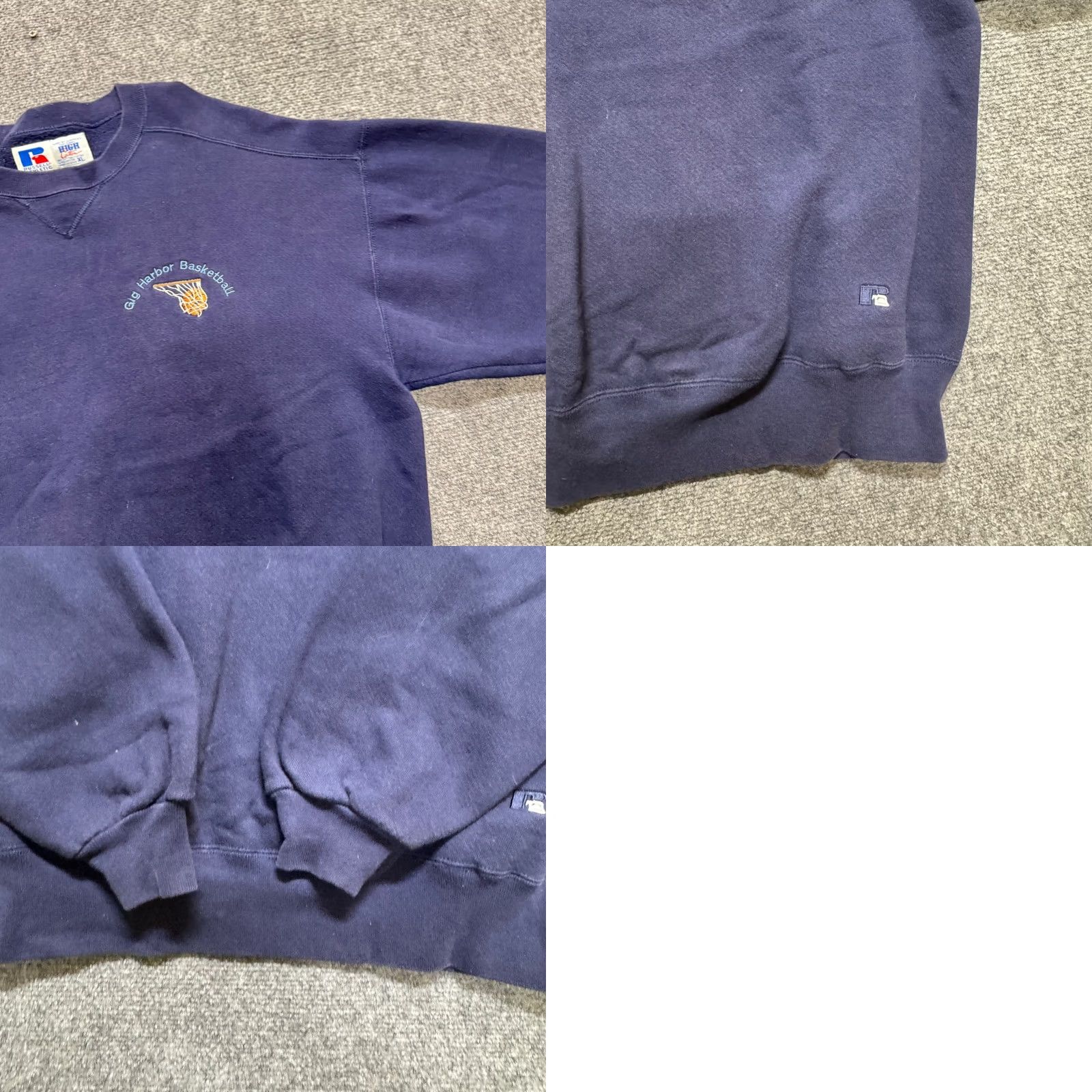 Vintage VINTAGE Russell Sweatshirt Pullover Heavyweight Navy Blue 90s Basketball Mens XL Size US XL / EU 56 / 4 - 8 Thumbnail