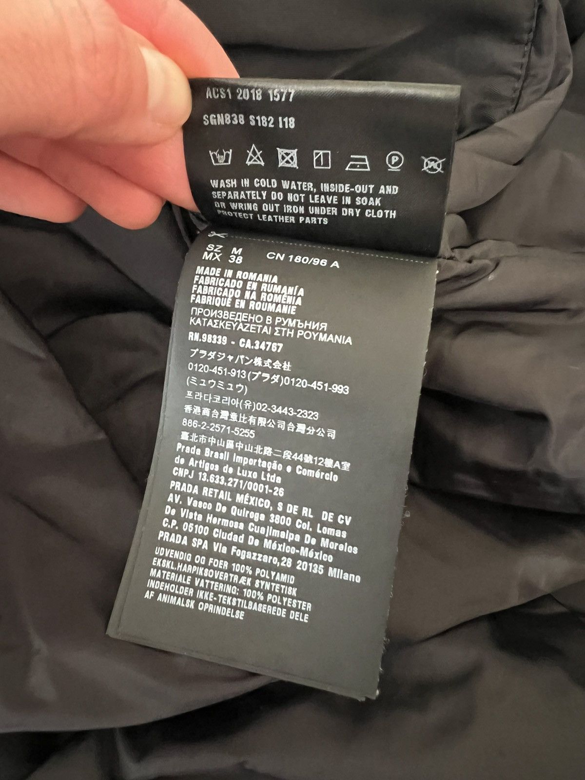 Prada Prada Black Nylon Padded Coat Size US M / EU 48-50 / 2 - 9 Thumbnail