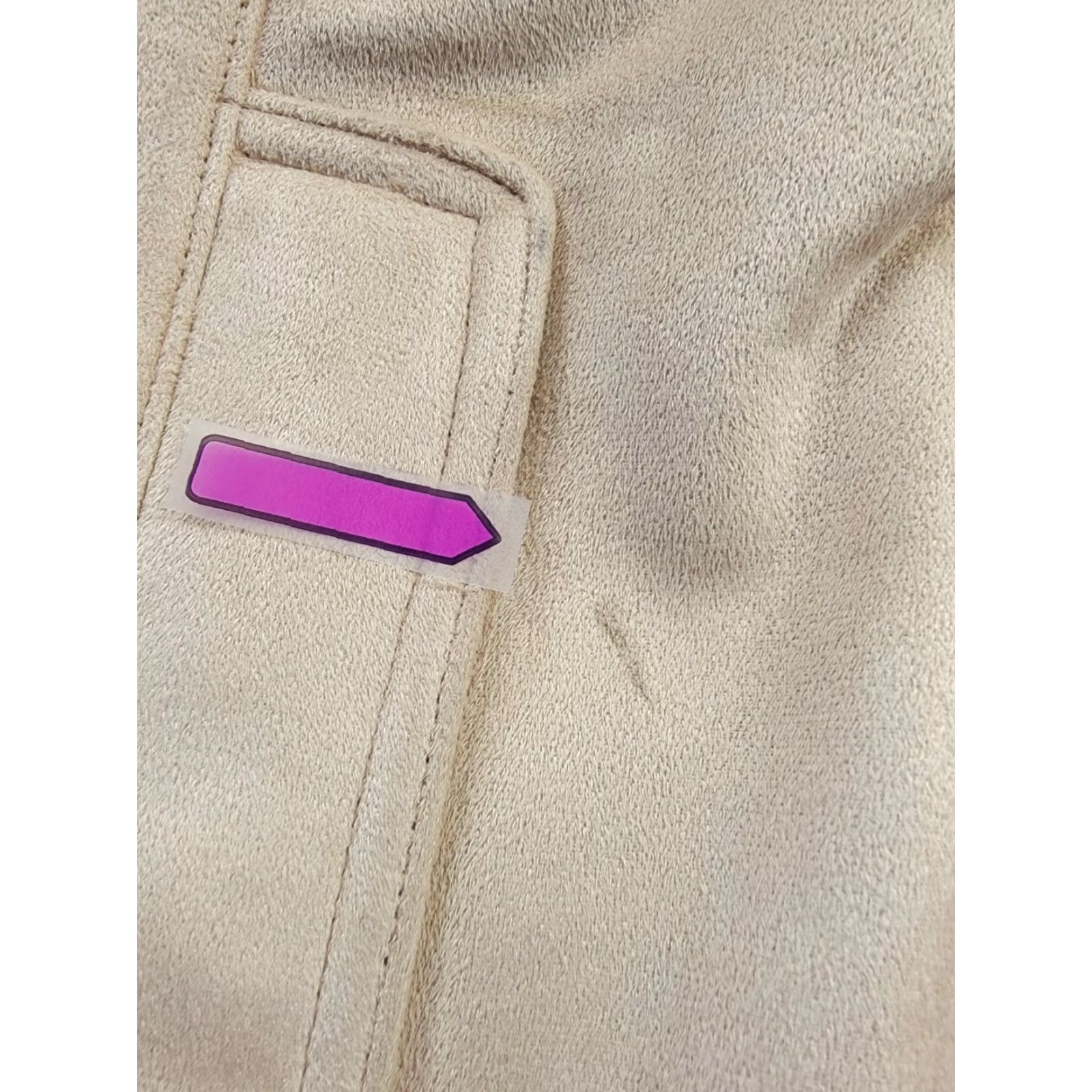 Calvin Klein Calvin Klein Coat Womens Large Tan Faux Suede Pea Coat Classic Pockets Size L / US 10 / IT 46 - 7 Thumbnail