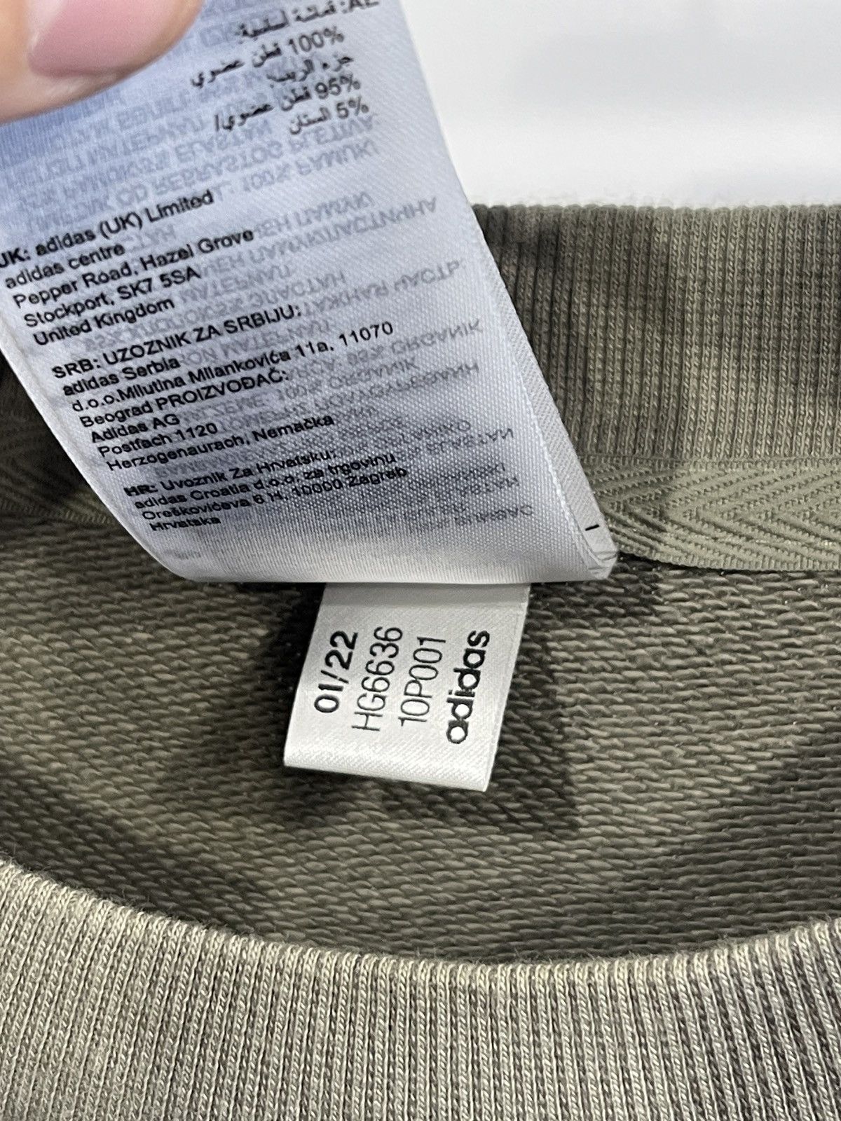 Adidas Men's adidas sweatshirt Loose Pullover Gray Brown oversize Size US L / EU 52-54 / 3 - 4 Thumbnail