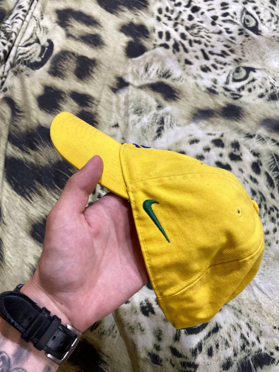 Nike Hats yellow Vintage Nike big logo Cap Y2K streetwear Size ONE SIZE - 8 Thumbnail