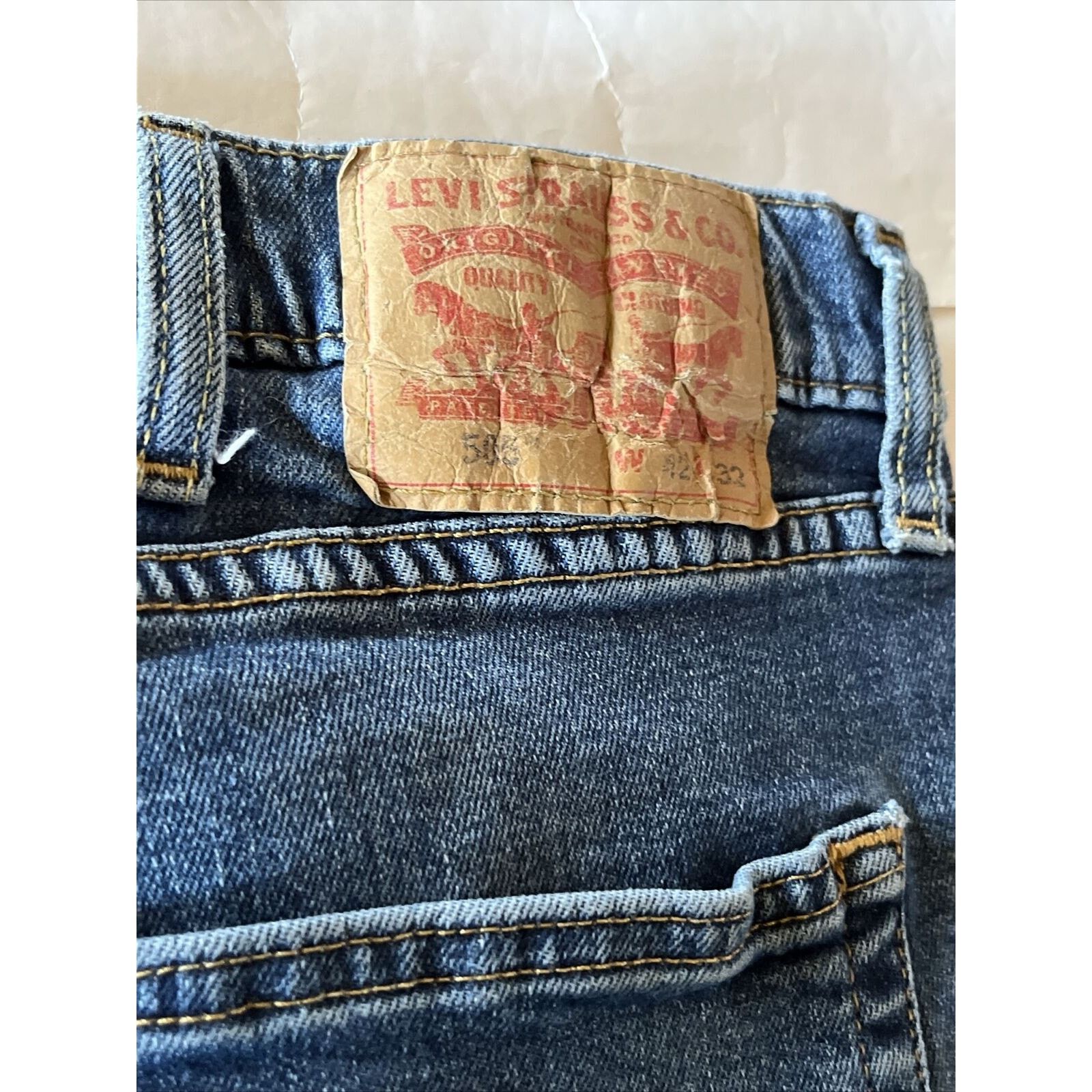 Levi's Levis 505 Jeans Men 42x32 Regular Straight Denim Cotton Blue Size US 40 / EU 56 - 12 Thumbnail