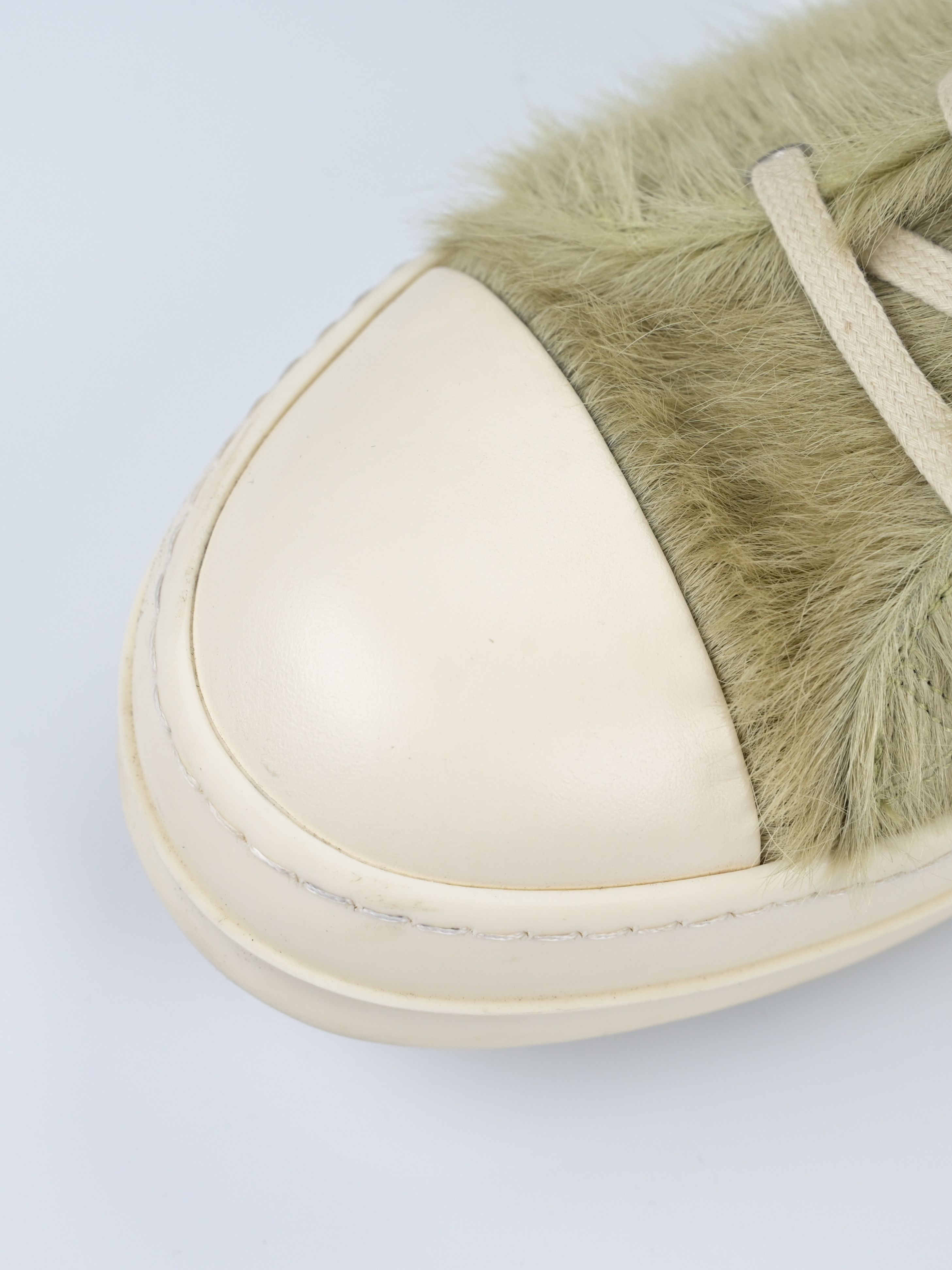 Rick Owens Acid Green Pony Hair Ramones Size US 9 / EU 42 - 13 Thumbnail