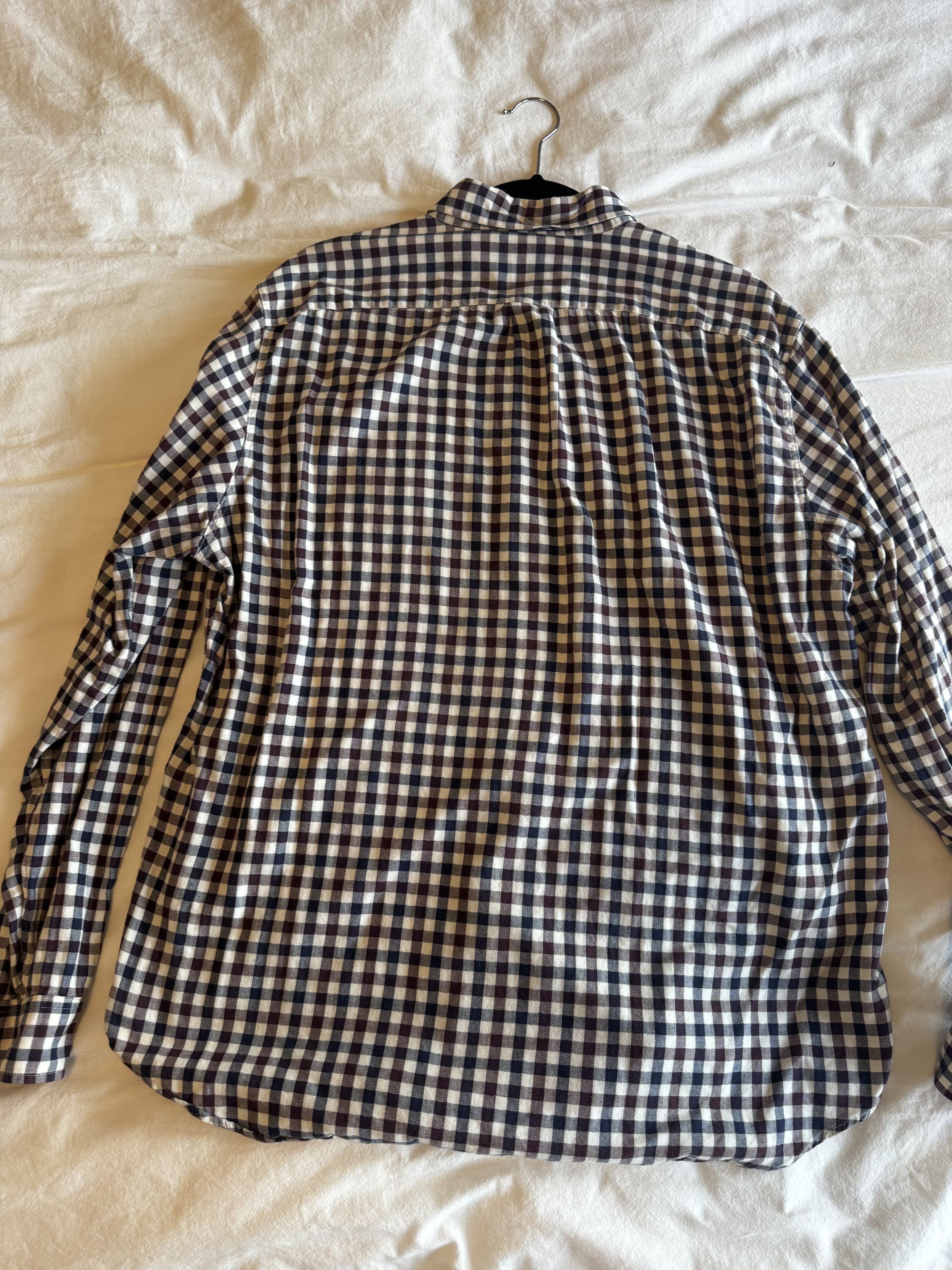 J.Crew J.Crew Cotton Gingham Workshirt Navy Burgundy Check Large Size US L / EU 52-54 / 3 - 5 Thumbnail