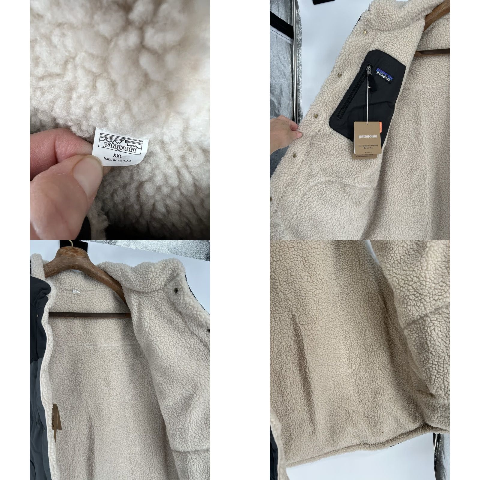 Patagonia Patagonia Bivy Down Puffer Vest Forged Gray Reversible Mens 2XL Nylon Zip Snap Stand-Up Collar Insulated 600 Size US XXL / EU 58 / 5 - 8 Thumbnail