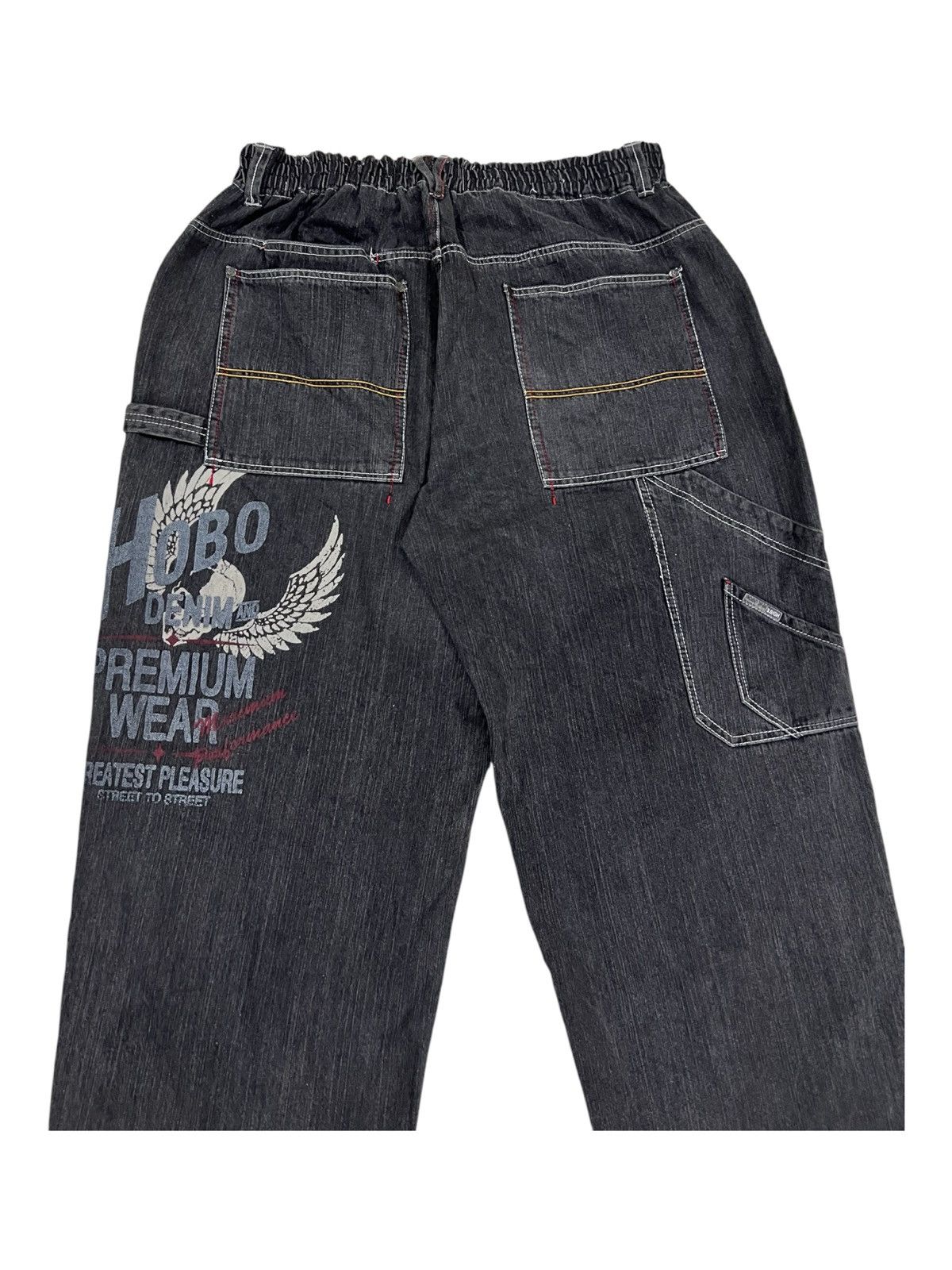 Affliction × JNCO Y2K Hobo Denim Super Baggy Multi Big Pocket JNCO Style Jeans Size US 38 / EU 54 - 2 Thumbnail