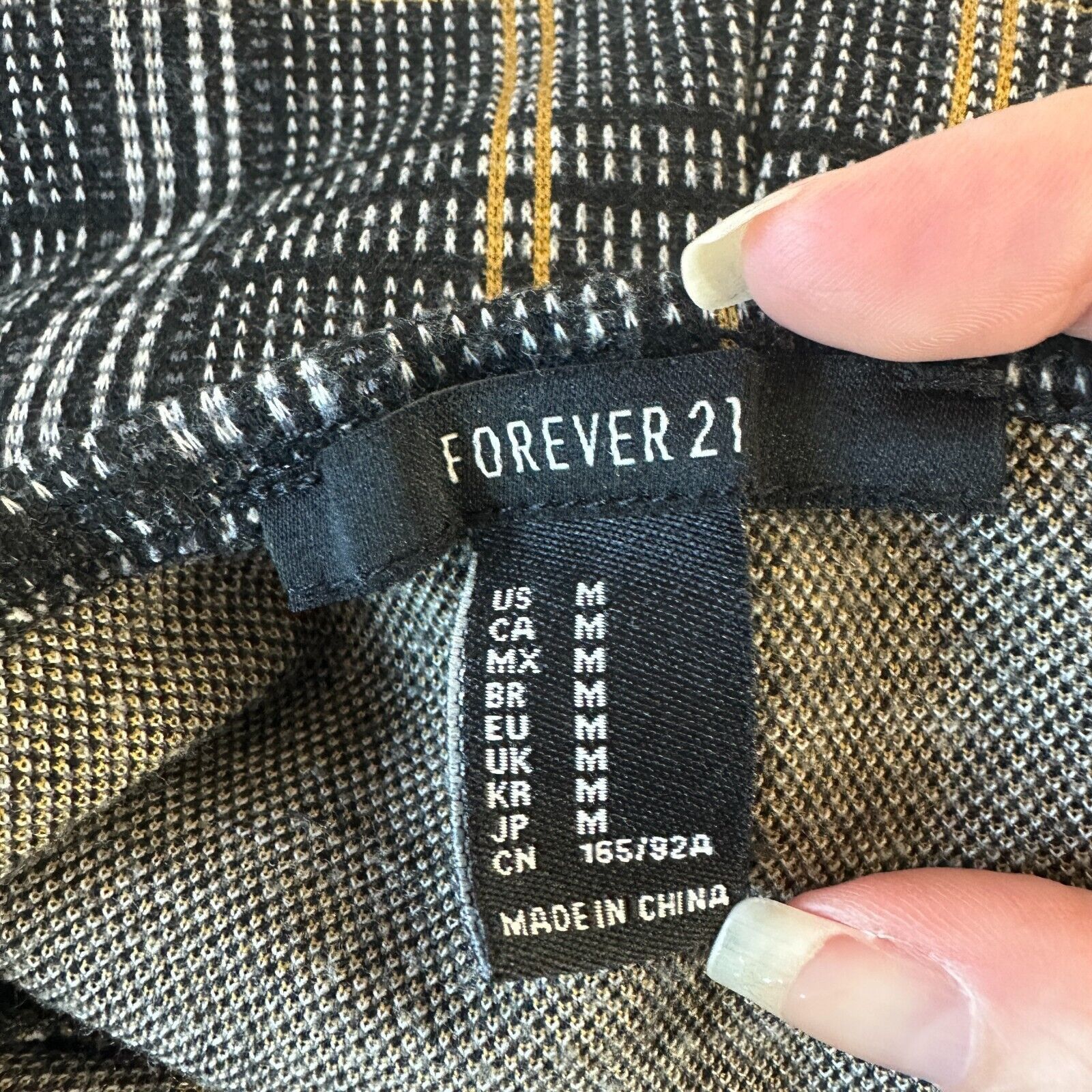 Forever 21 Cute Gold Gray Plaid Sleeveless Knit Jumper Overall Dress M Size M / US 6-8 / IT 42-44 - 6 Thumbnail