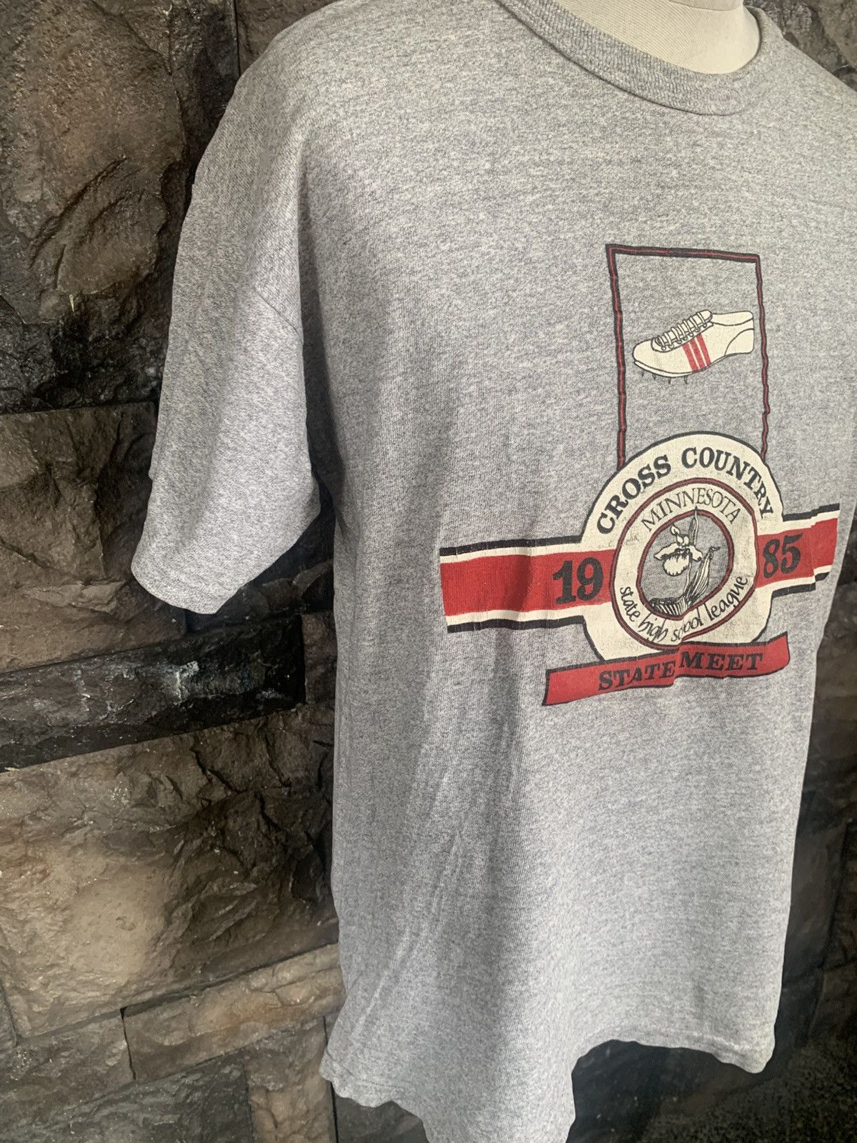 Champion Vintage 80s Champion Cross Country Tri Blend T shirt Size US XL / EU 56 / 4 - 5 Thumbnail