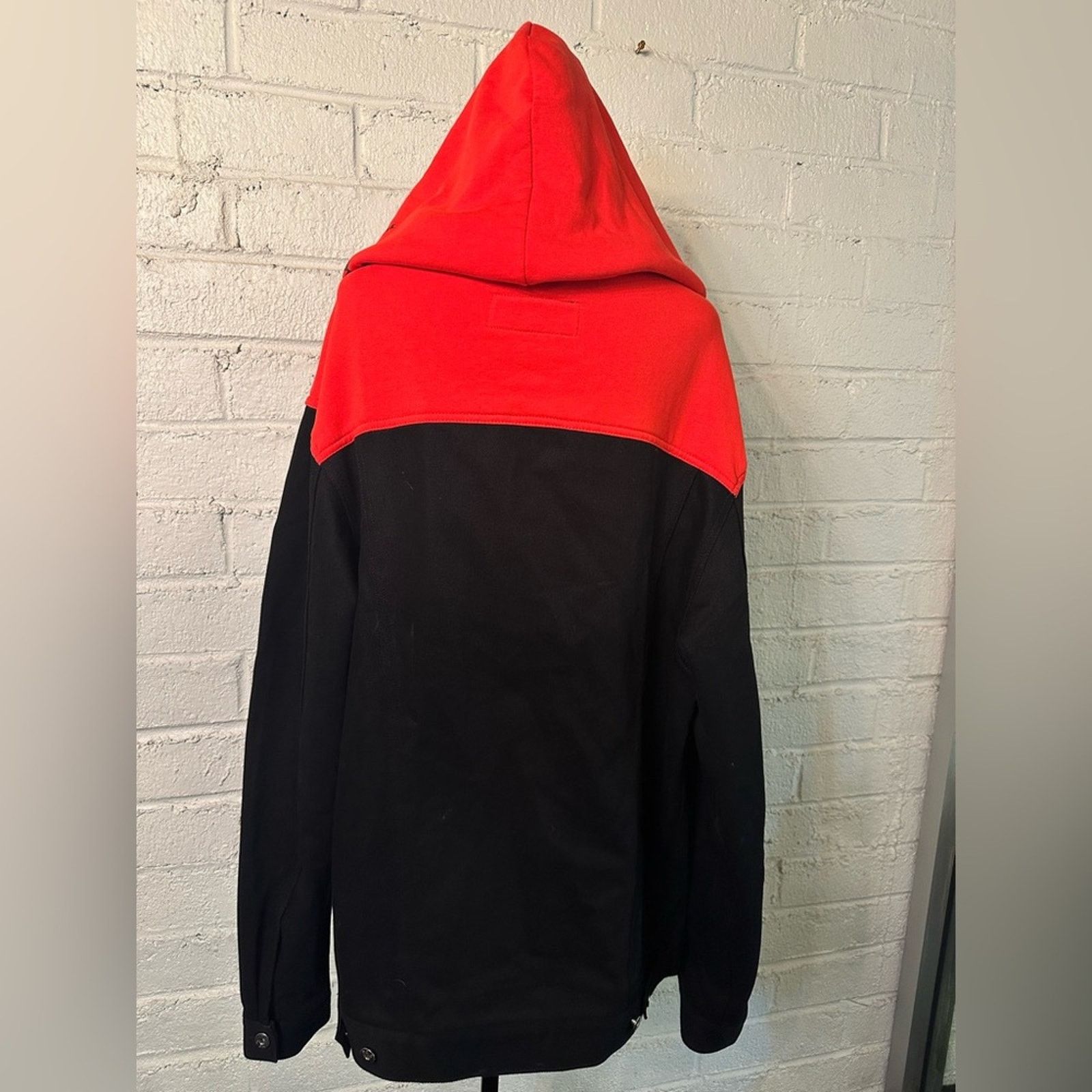 Marc Jacques Burton Rare MJB Hooded Balaclava MP Denim Jacket IT 48 Black / Red Size US M / EU 48-50 / 2 - 9 Thumbnail