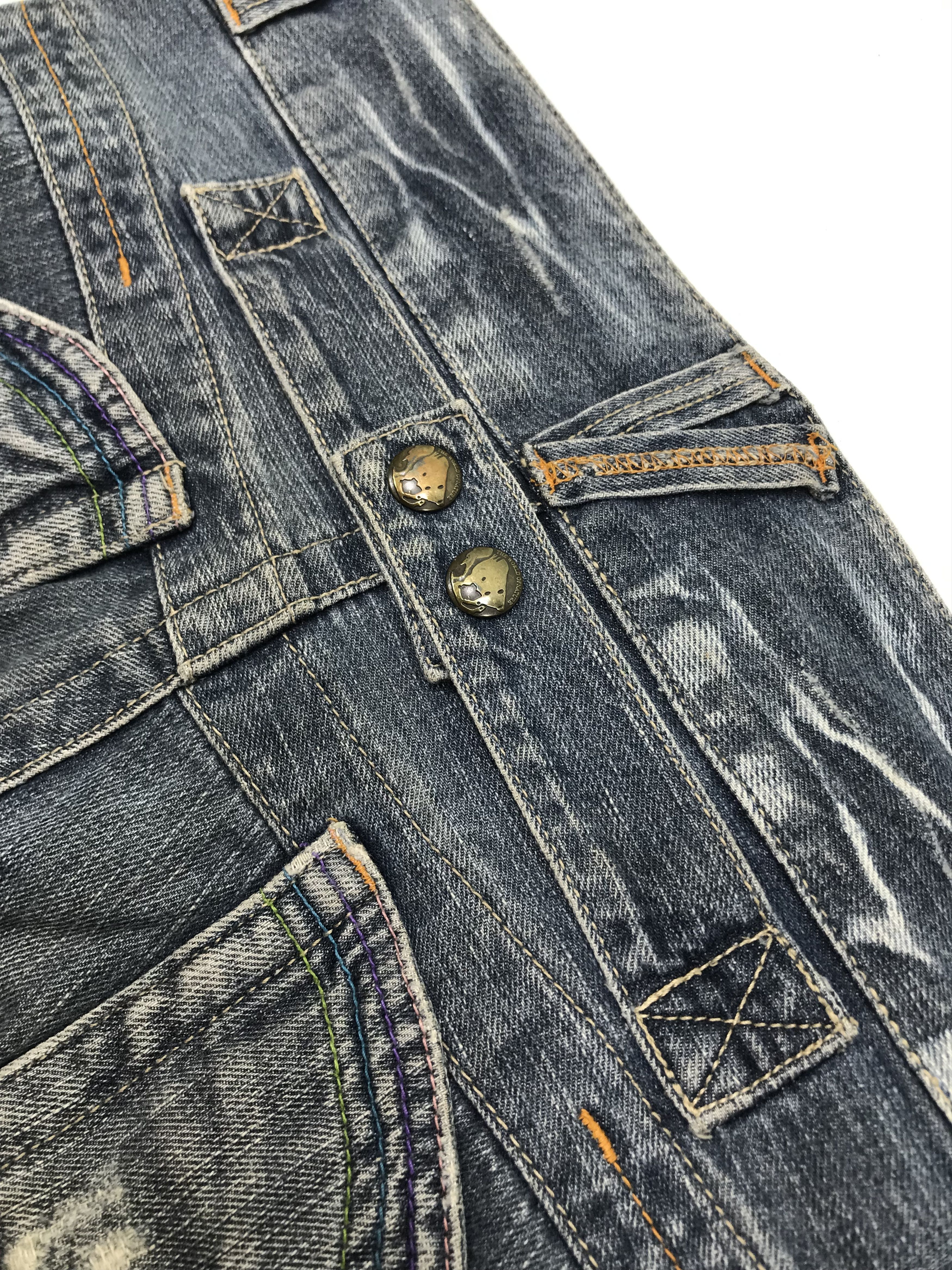 Japanese Brand Vintage Root Three Buckle Back Flare Jeans Size US 32 / EU 48 - 10 Thumbnail