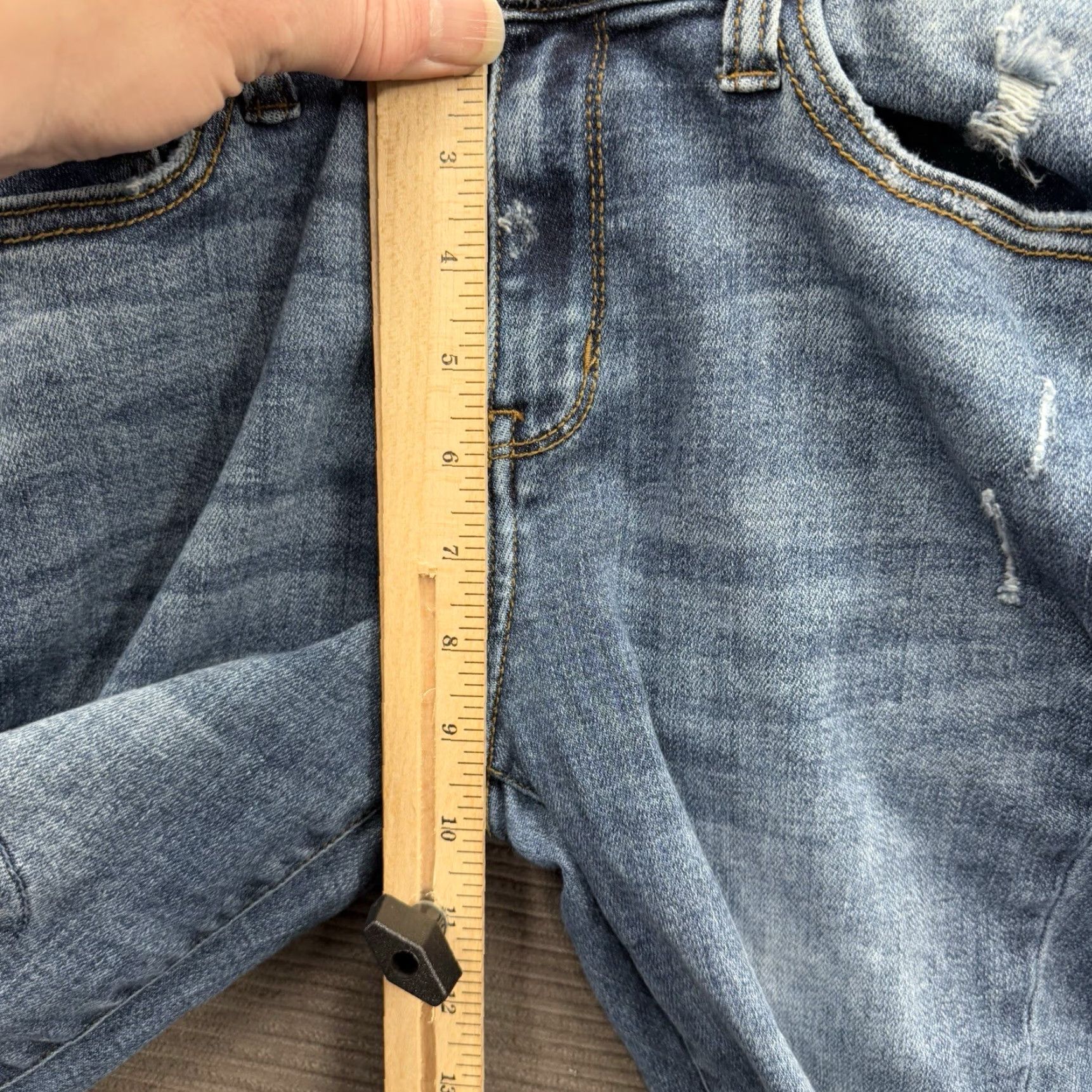 Vintage Judy Blue Jeans Women 7/28 Blue Cotton Mid Rise Skinny Fit Stretch Designer Jeans Size 28" / US 6 / IT 42 - 6 Thumbnail
