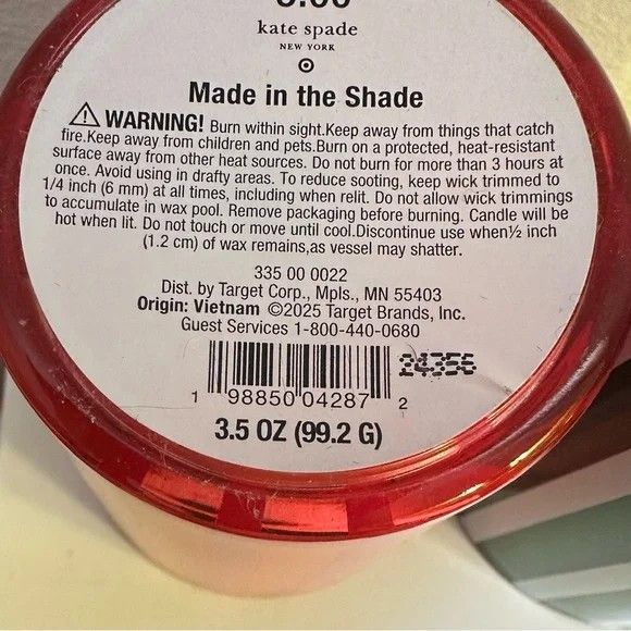 Other Kate Spade New York X Target Striped Glass Mini Jar Candle Size ONE SIZE - 4 Thumbnail