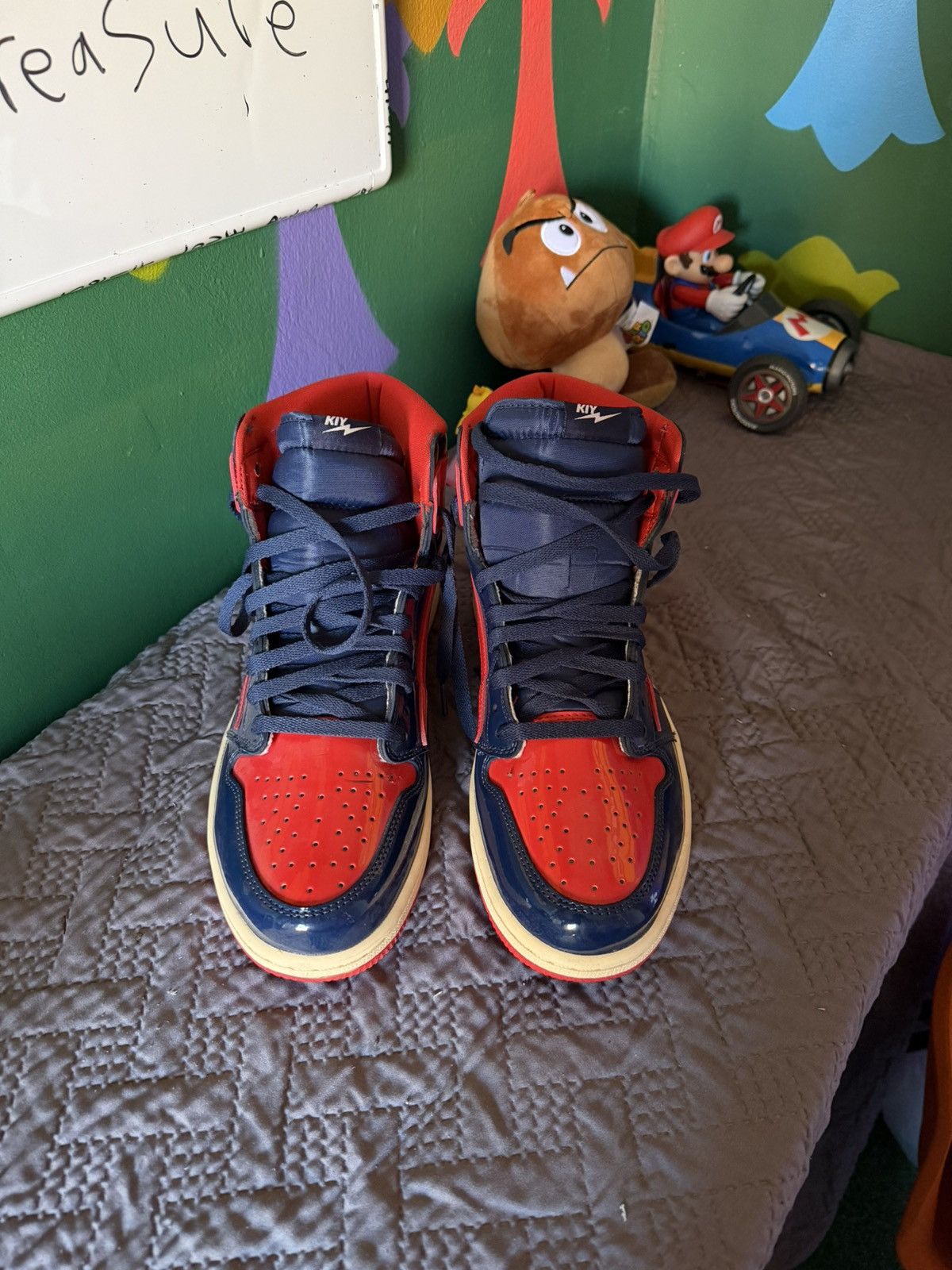 Reves Paris Air Kiy RARE Midnight Blue Red Size US 11 / EU 44 - 3 Thumbnail
