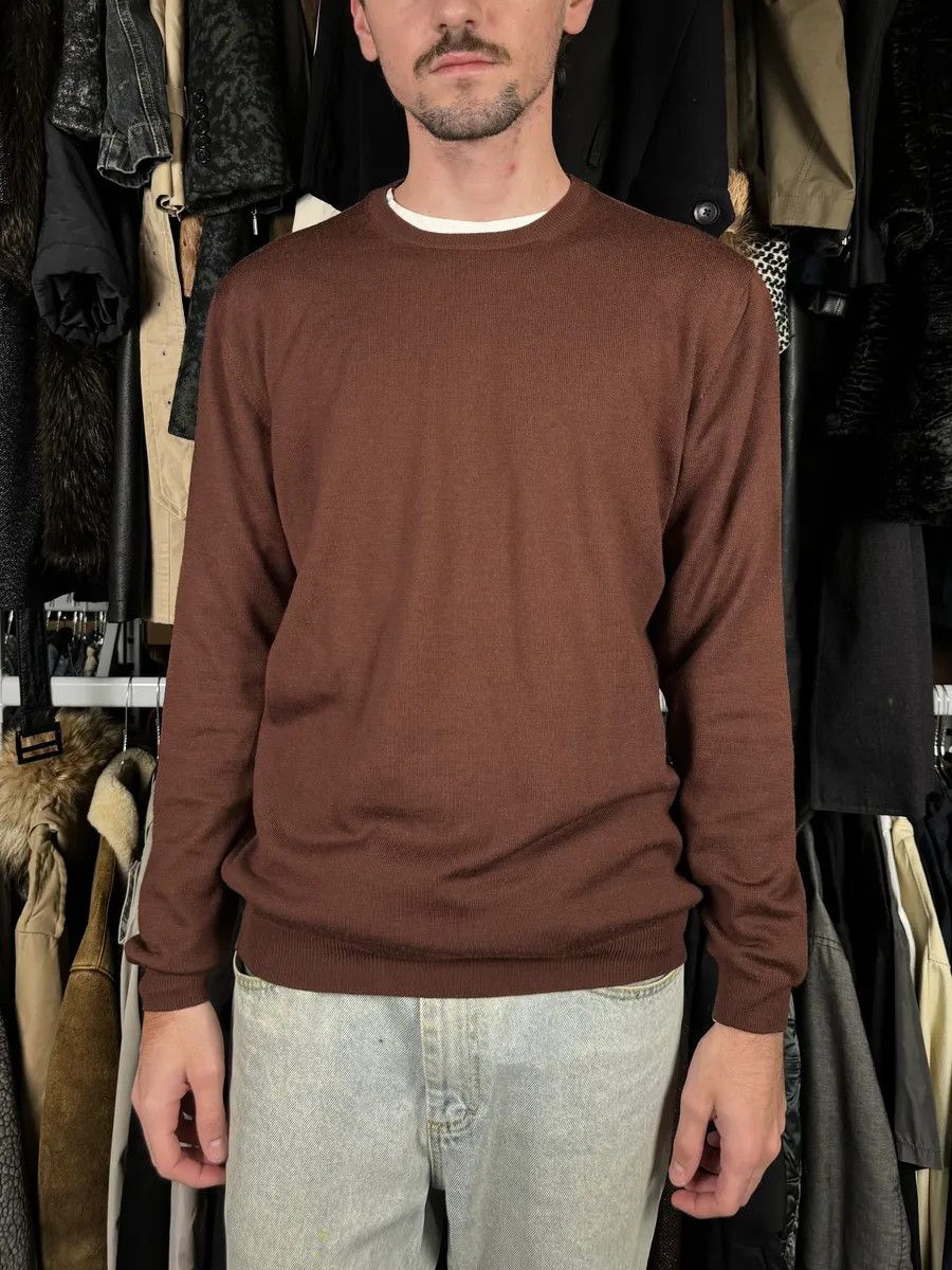 Prada 2000s Prada Brown Minimalist Sweater Size US M / EU 48-50 / 2 - 2 Thumbnail