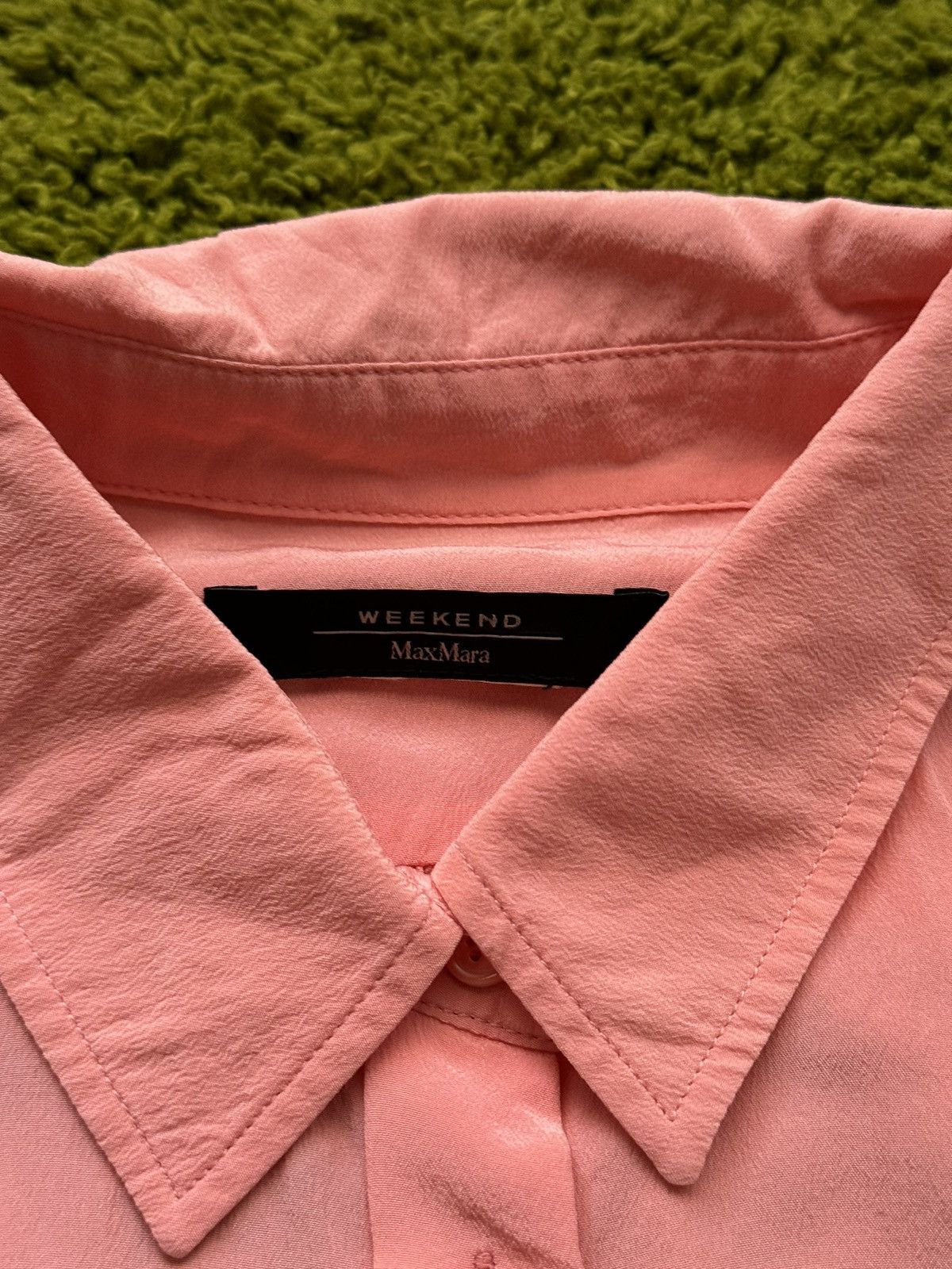 Designer × Max Mara × Weekend Max Mara Max Mara Weekend 100% silk buttons up shirt blouse Size M / US 6-8 / IT 42-44 - 3 Thumbnail