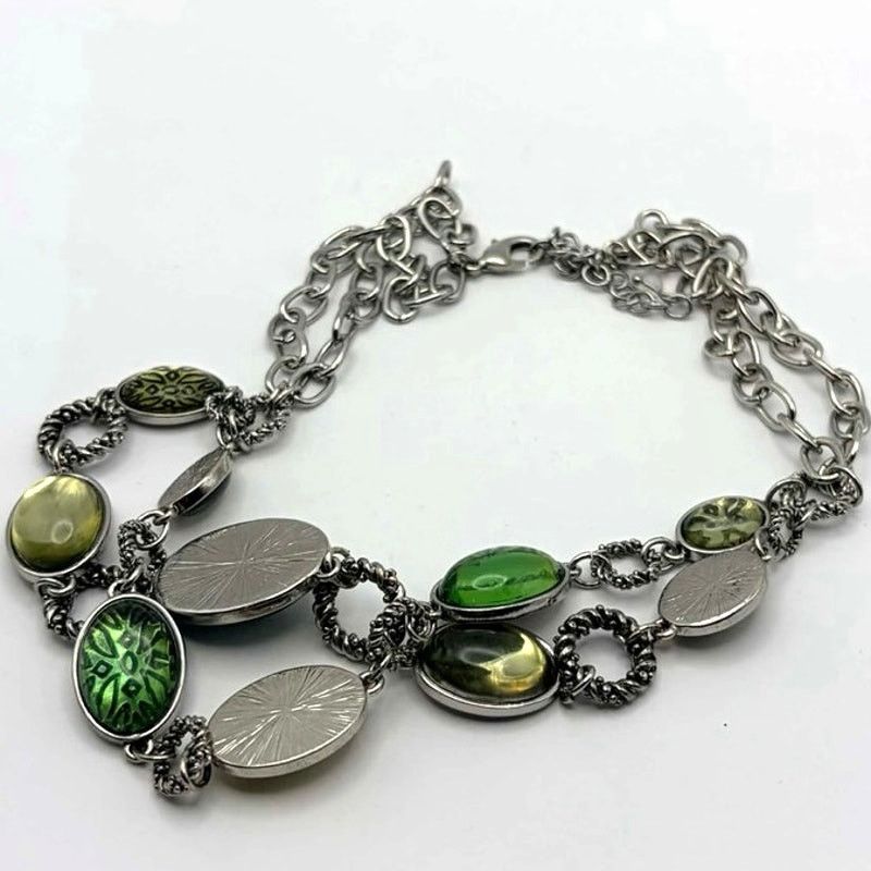 Other Y2K Green Oval Necklace Size ONE SIZE - 4 Thumbnail