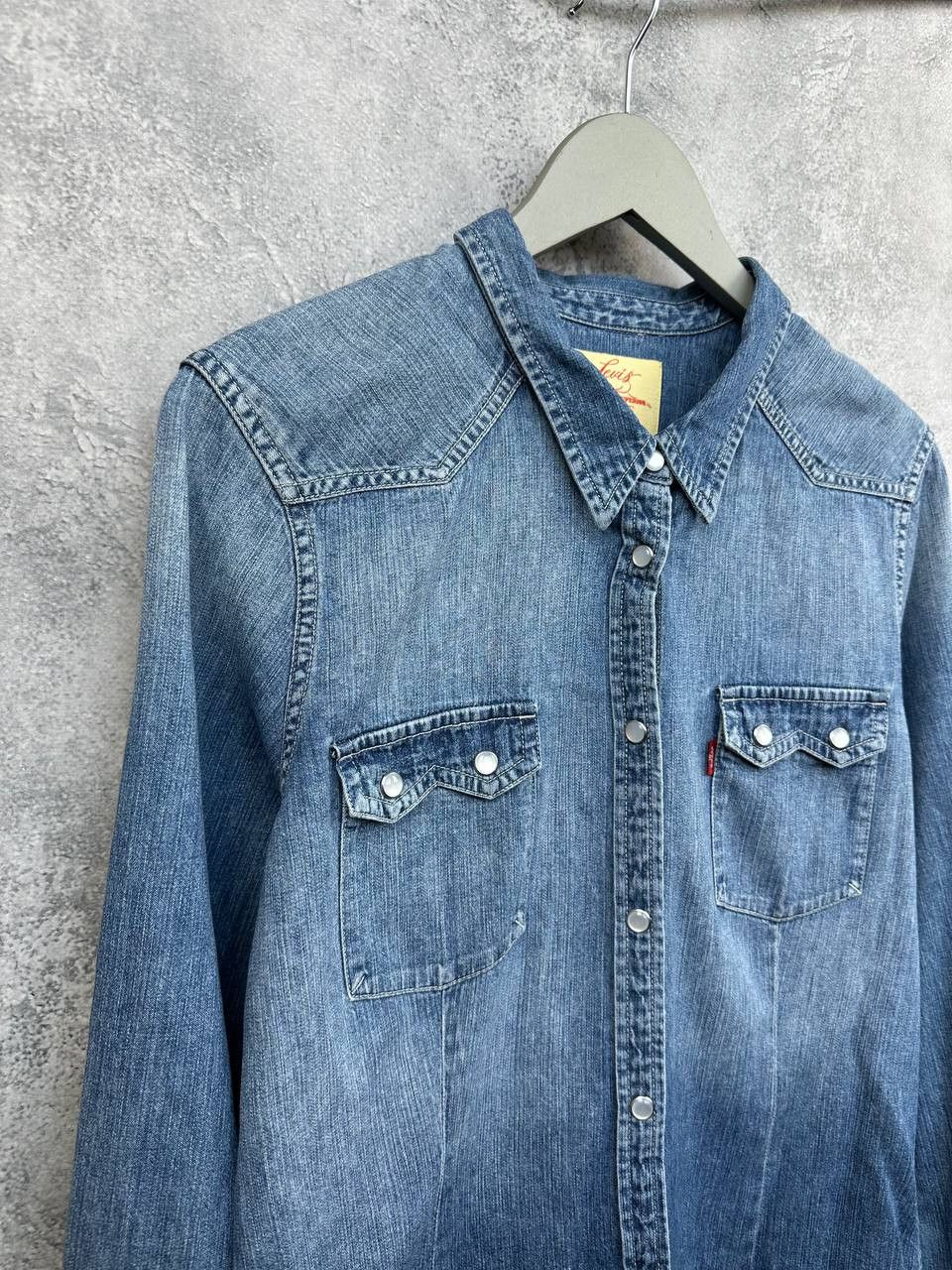 Levi's Vintage Clothing Levi’s Positively Superior Western Denim Shirt Pearl Snap Size L / US 10 / IT 46 - 3 Thumbnail