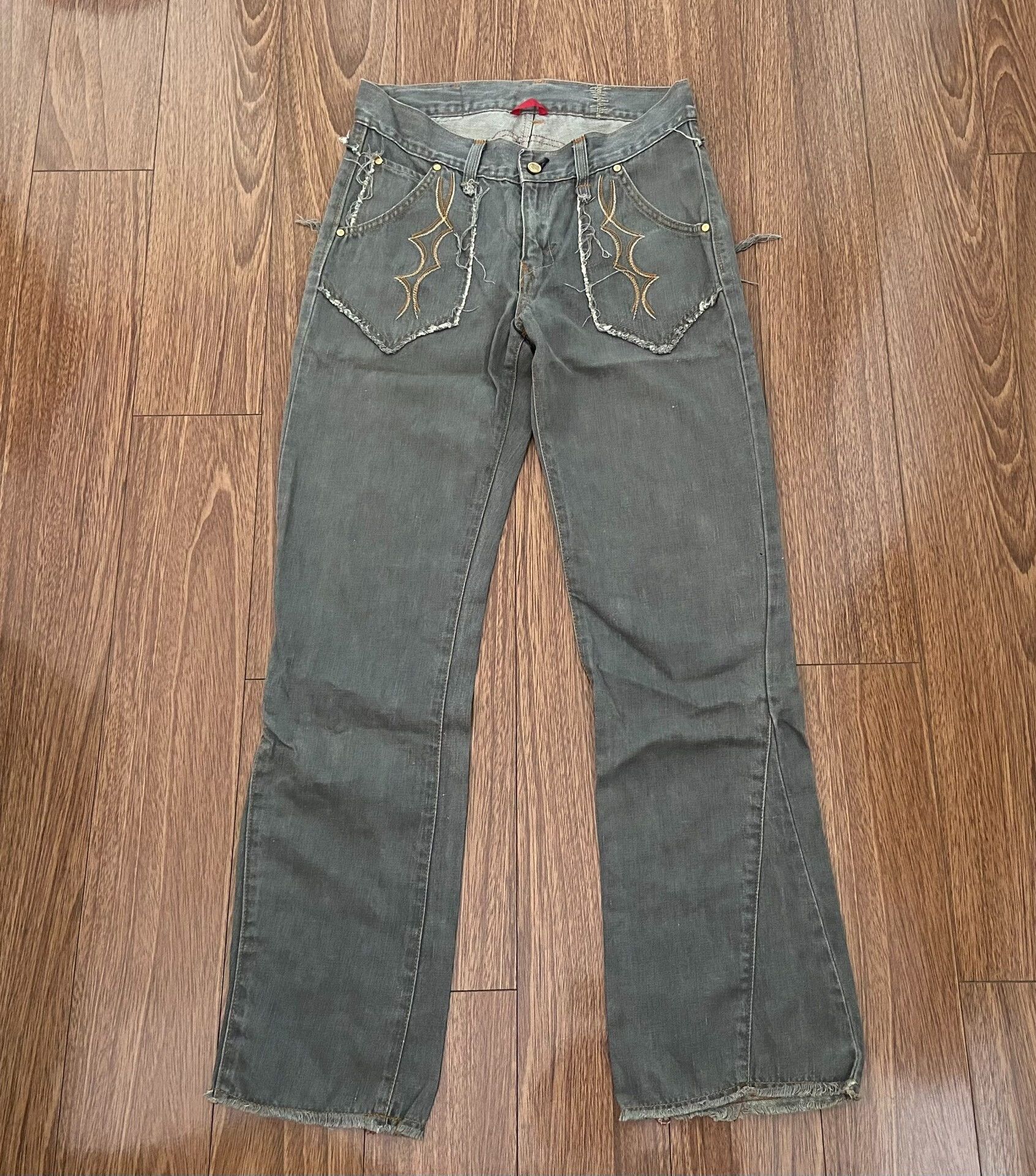 Edwin EDWIN Genuine Quality 503 Distressed Jeans Size US 31 - 1 Thumbnail