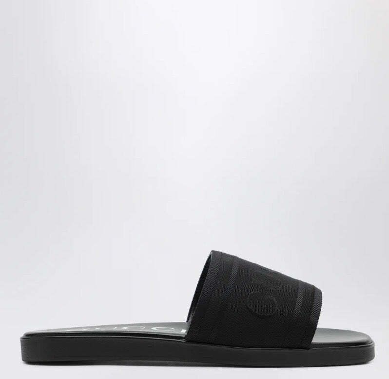 Gucci Slide With Logo (120)(PLEASE REQUEST YOUR SIZE BEFORE PURCHASING) Gucci Logo Slide Sandals Womens 39.5 US 9.5 Black White  main image 4