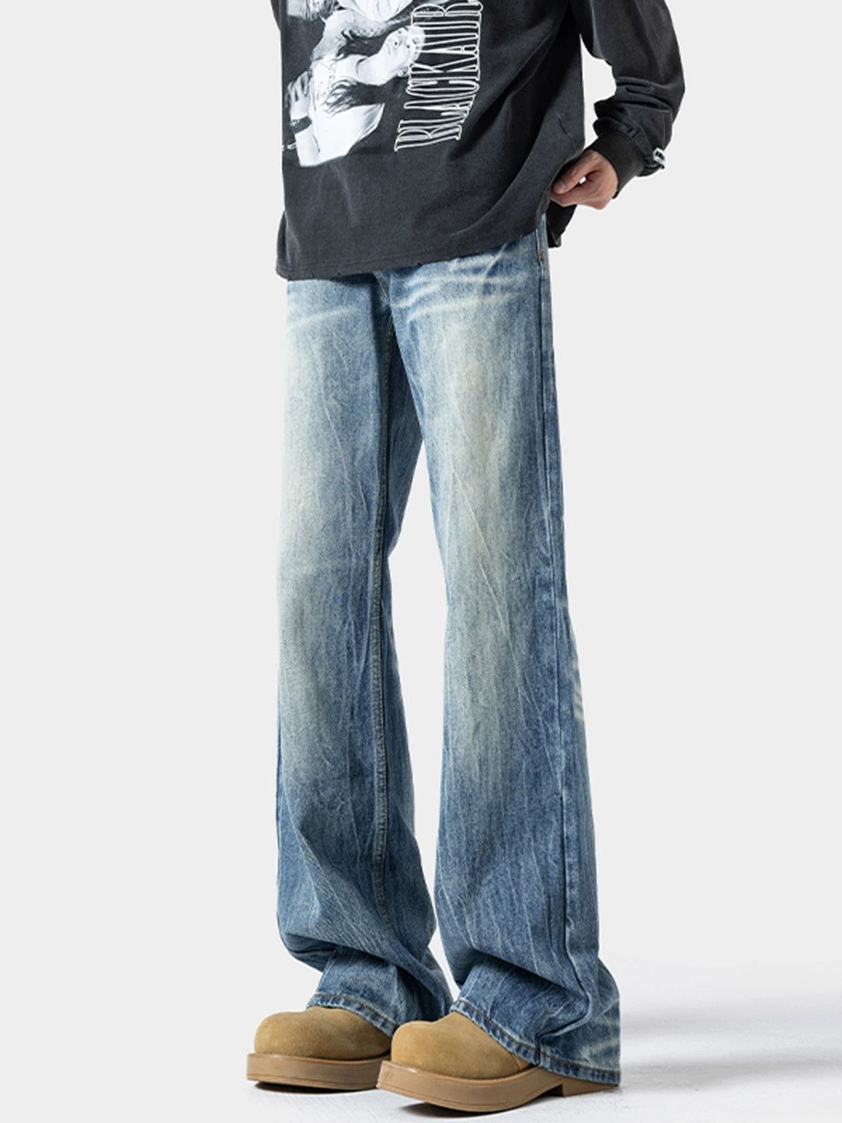 Jean High street washed American lightning distressed jeans Size US 32 / EU 48 - 3 Thumbnail
